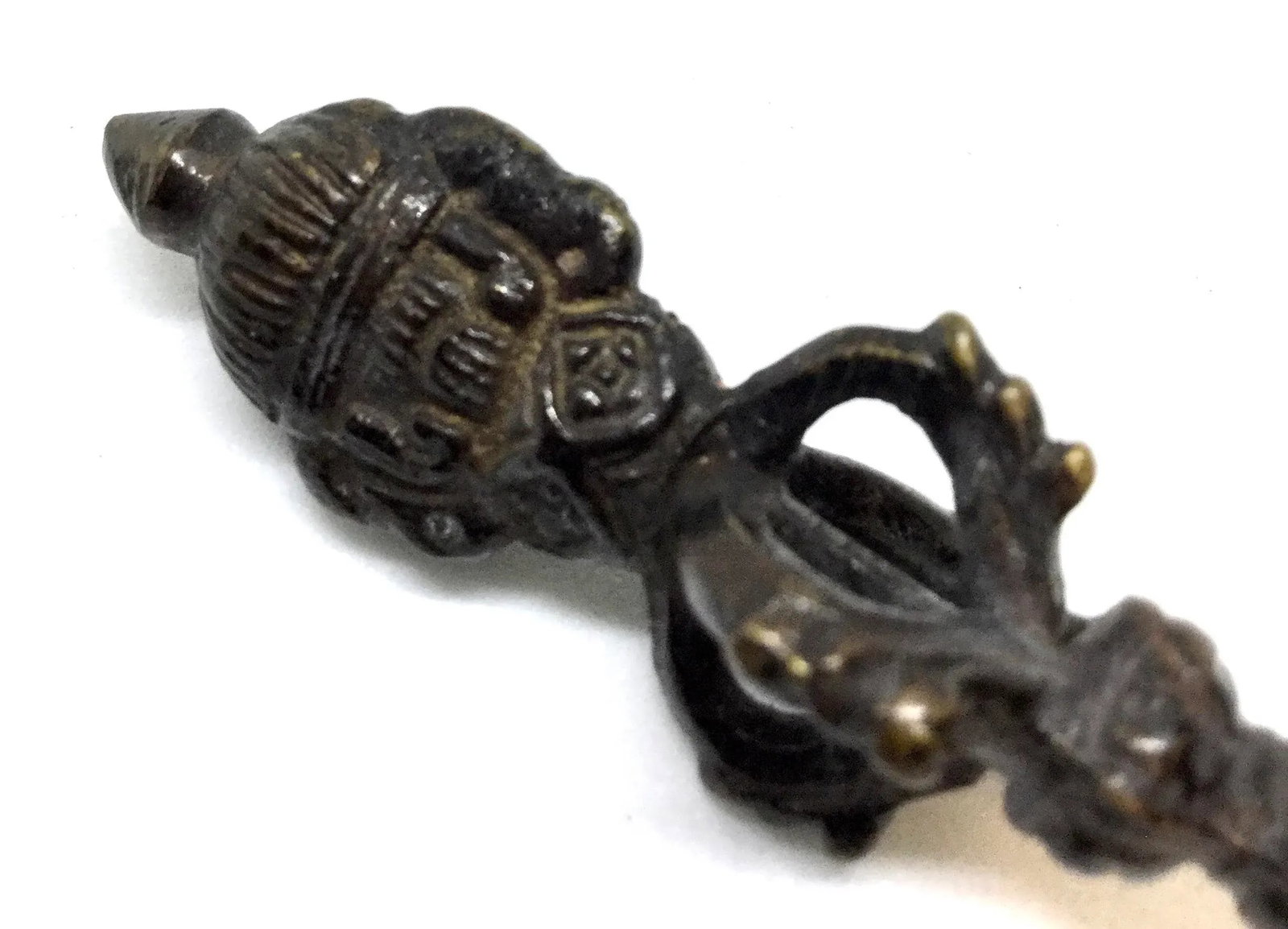 Antique Tibet Bronze Vajrakila Dagger/ Vajra Dorje - 3