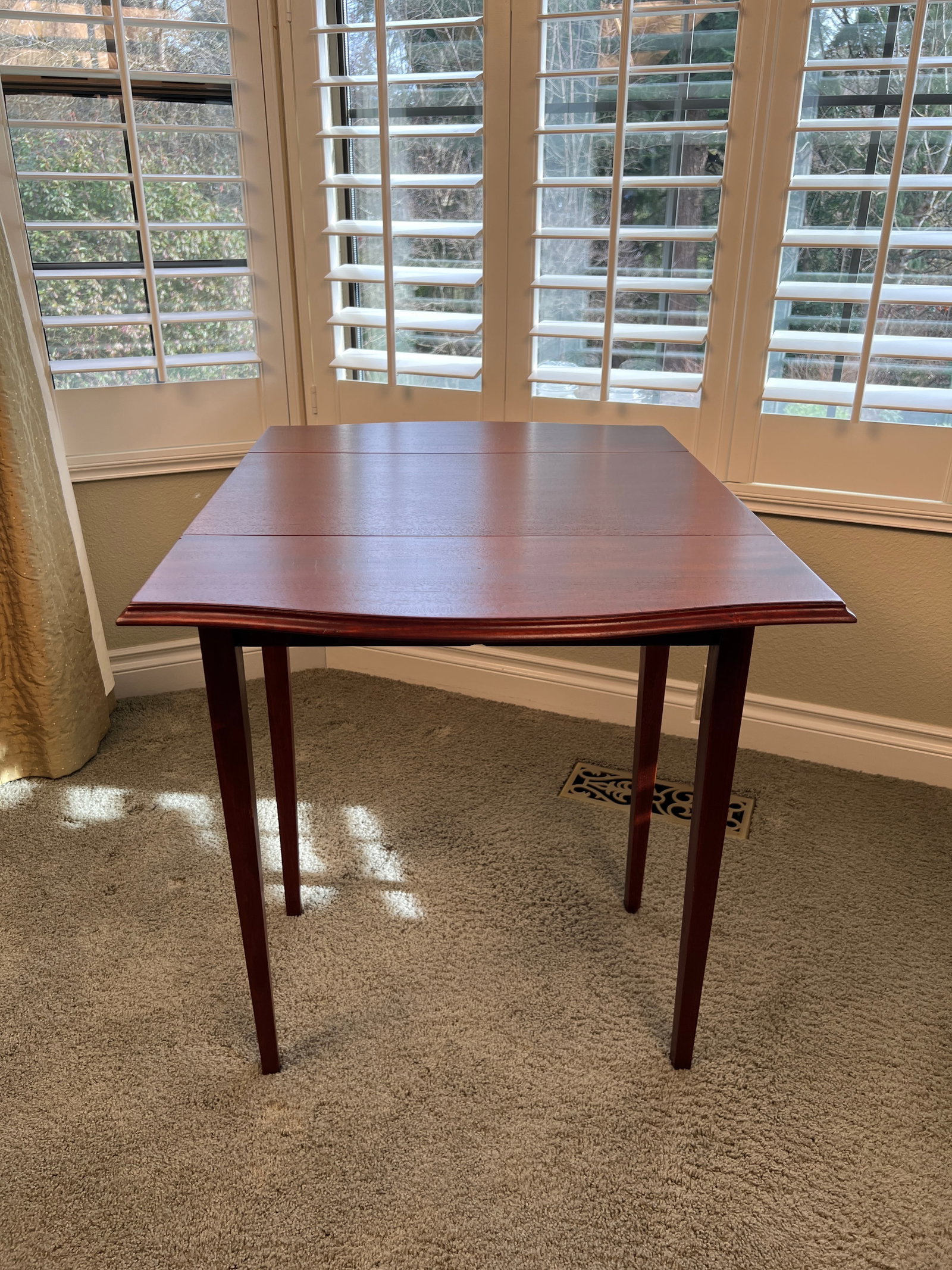 Antique Mahogany Drop Leaf Side Table With Single Drawer- Georgian Style - 6