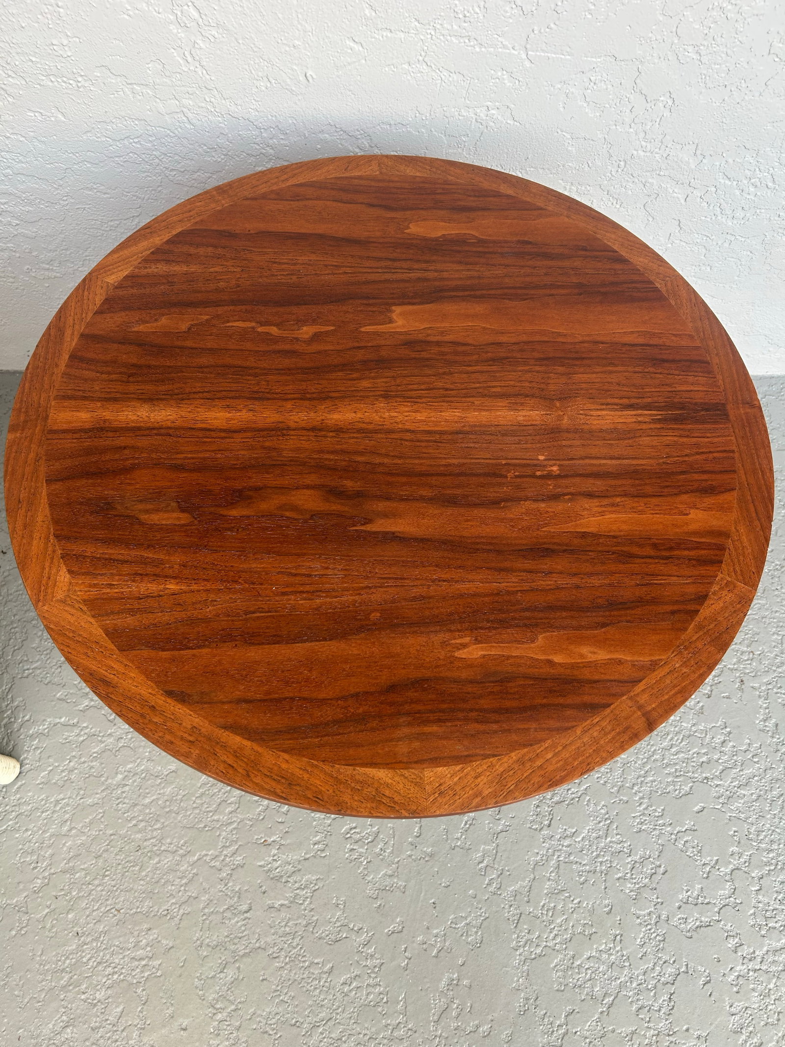 Lane Furniture Round Solid Walnut Accent Table 1960's - 2