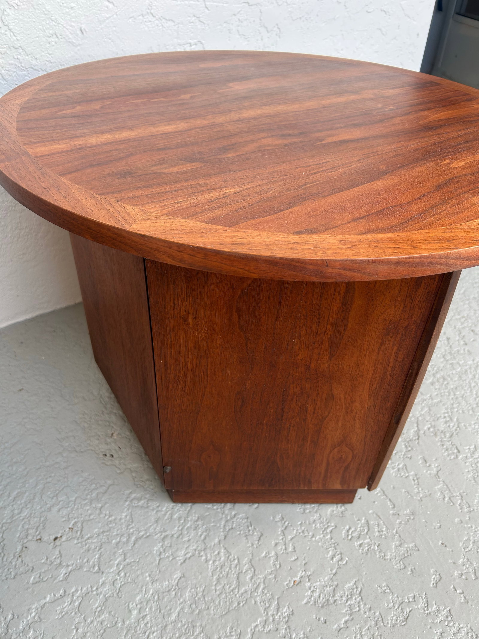 Lane Furniture Round Solid Walnut Accent Table 1960's - 3