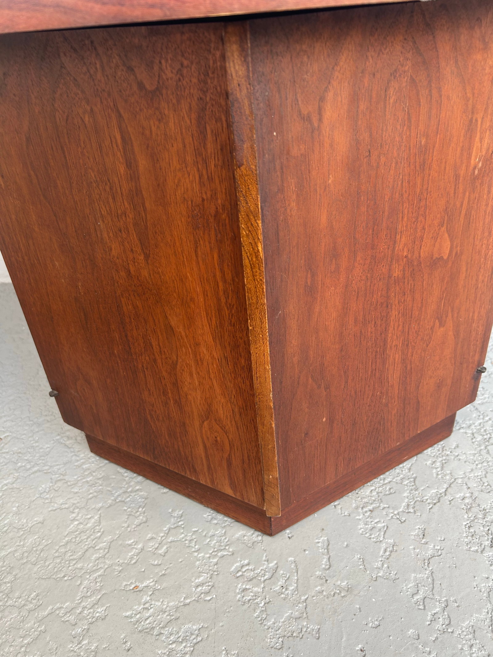 Lane Furniture Round Solid Walnut Accent Table 1960's - 4