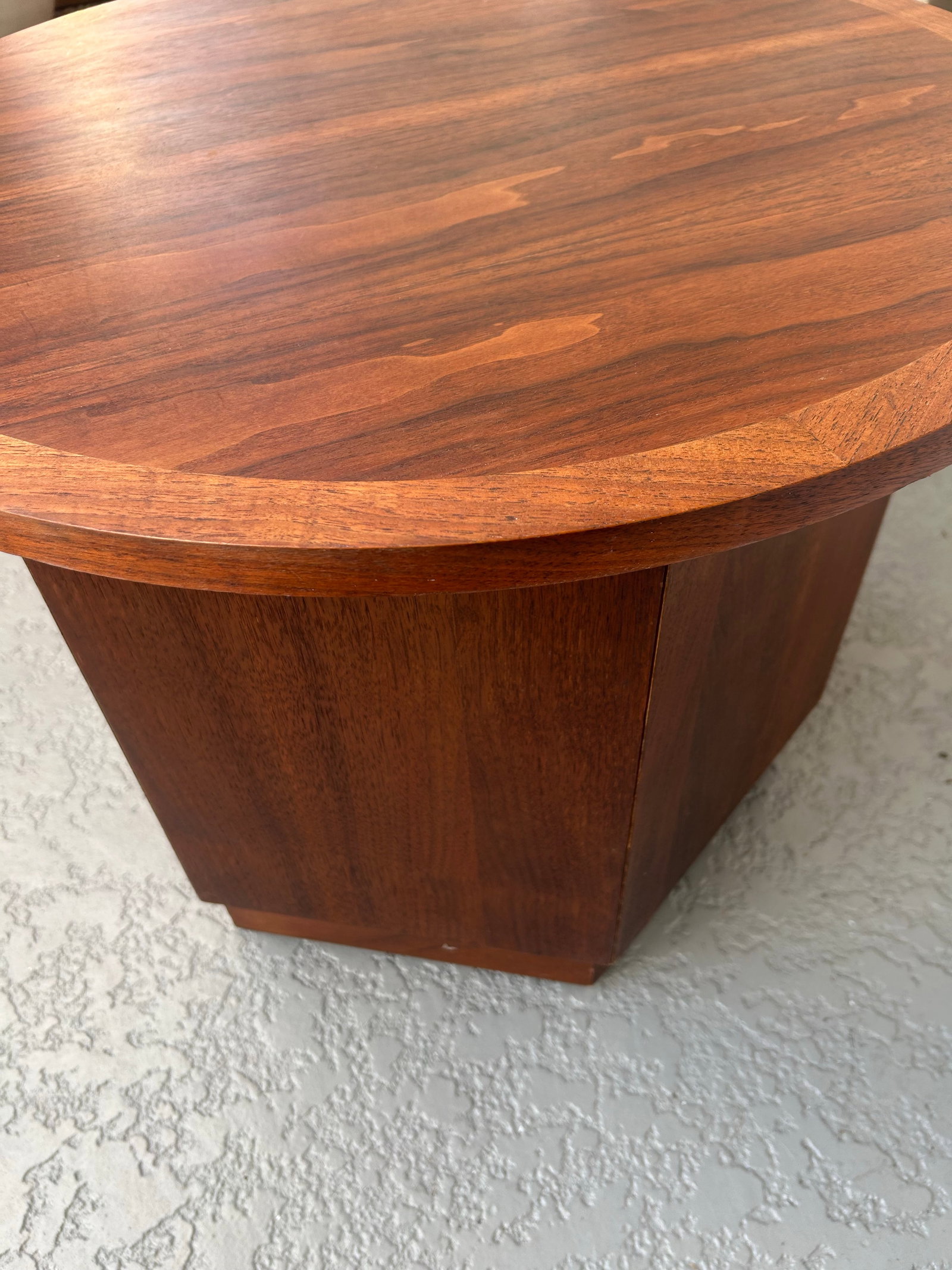 Lane Furniture Round Solid Walnut Accent Table 1960's - 6