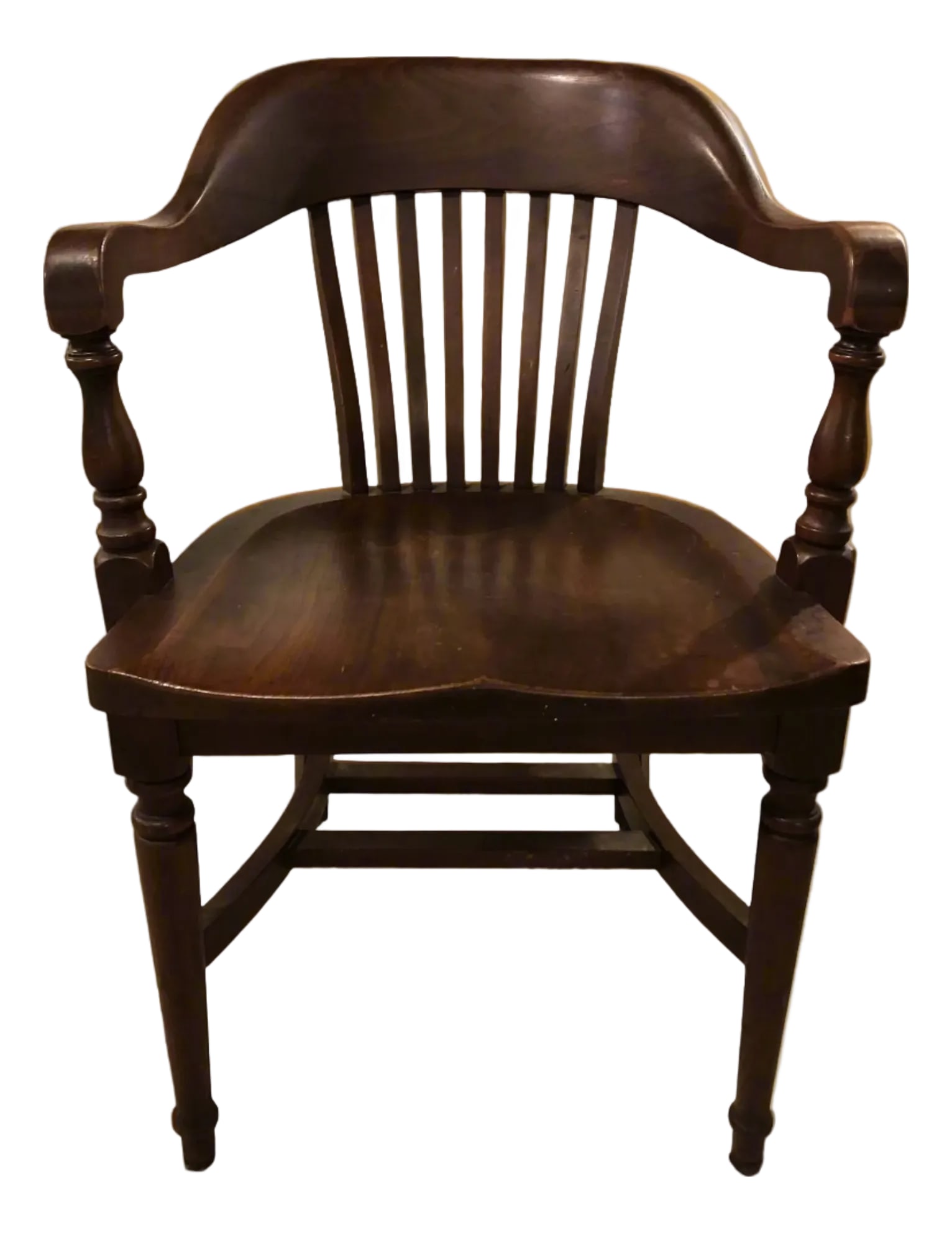 Antique Solid Oak Marble & Shattuck Desk-Banker's Chair: Vintage Solid Oak Marble&Shattuck Desk Chair - heavy duty and well made - 33.5" tall x 23.5" wide x 18" deep Good used condition Condition: Alterations: Original Condition Unaltered Imperfections: Som