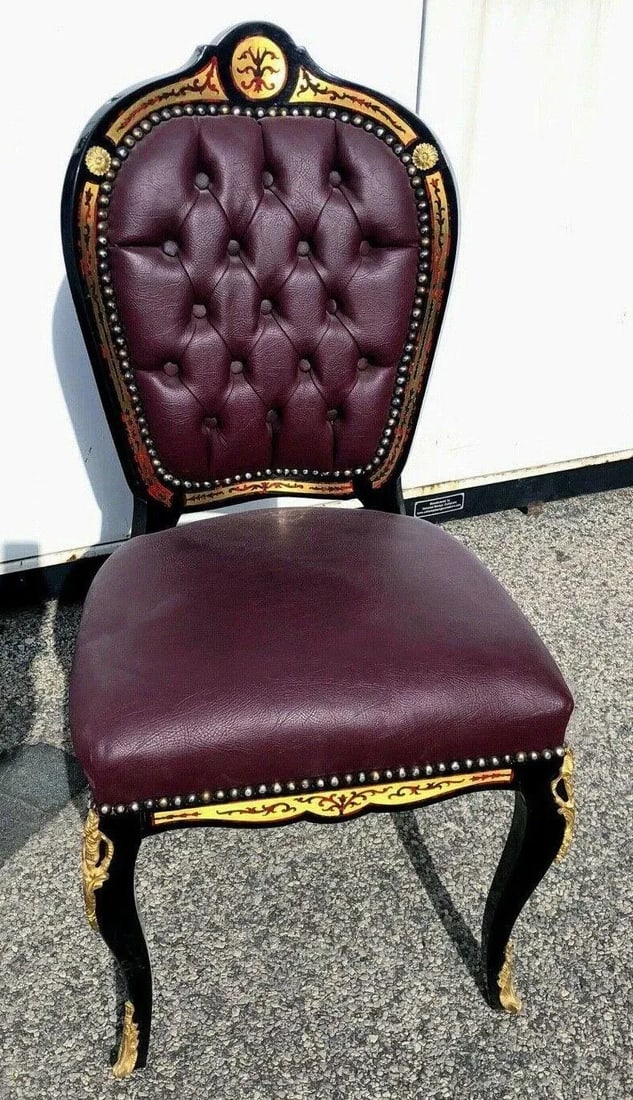 Andre Charles Boulle Style Accent Side Chair - 11