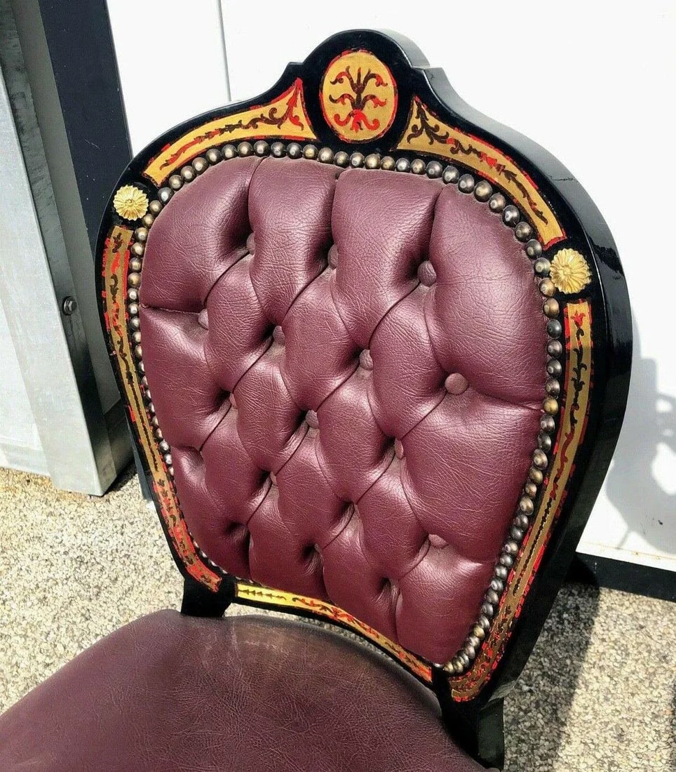 Andre Charles Boulle Style Accent Side Chair - 3