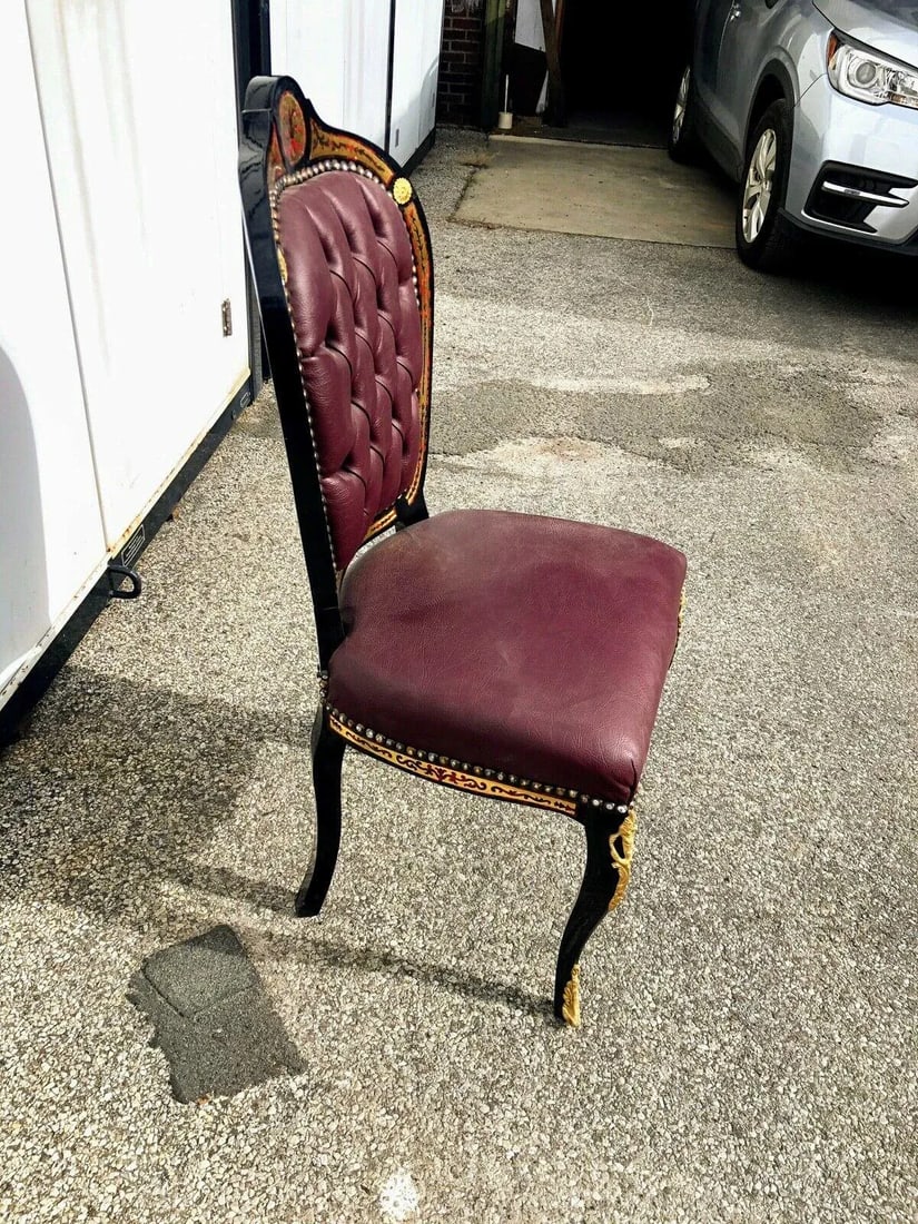 Andre Charles Boulle Style Accent Side Chair - 5