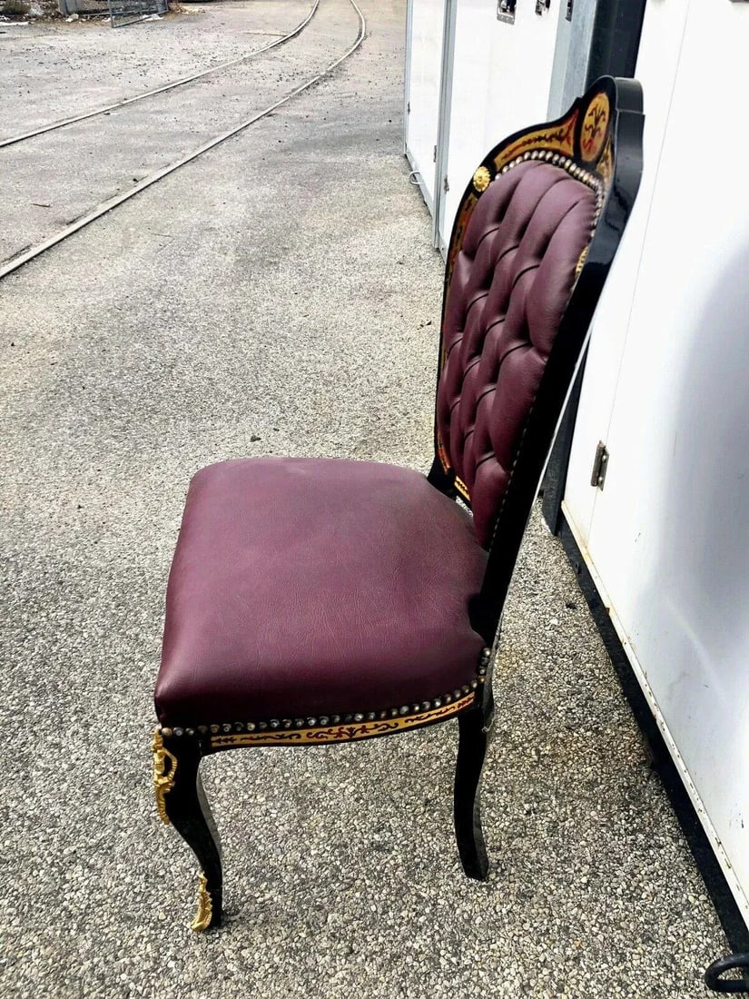 Andre Charles Boulle Style Accent Side Chair - 7