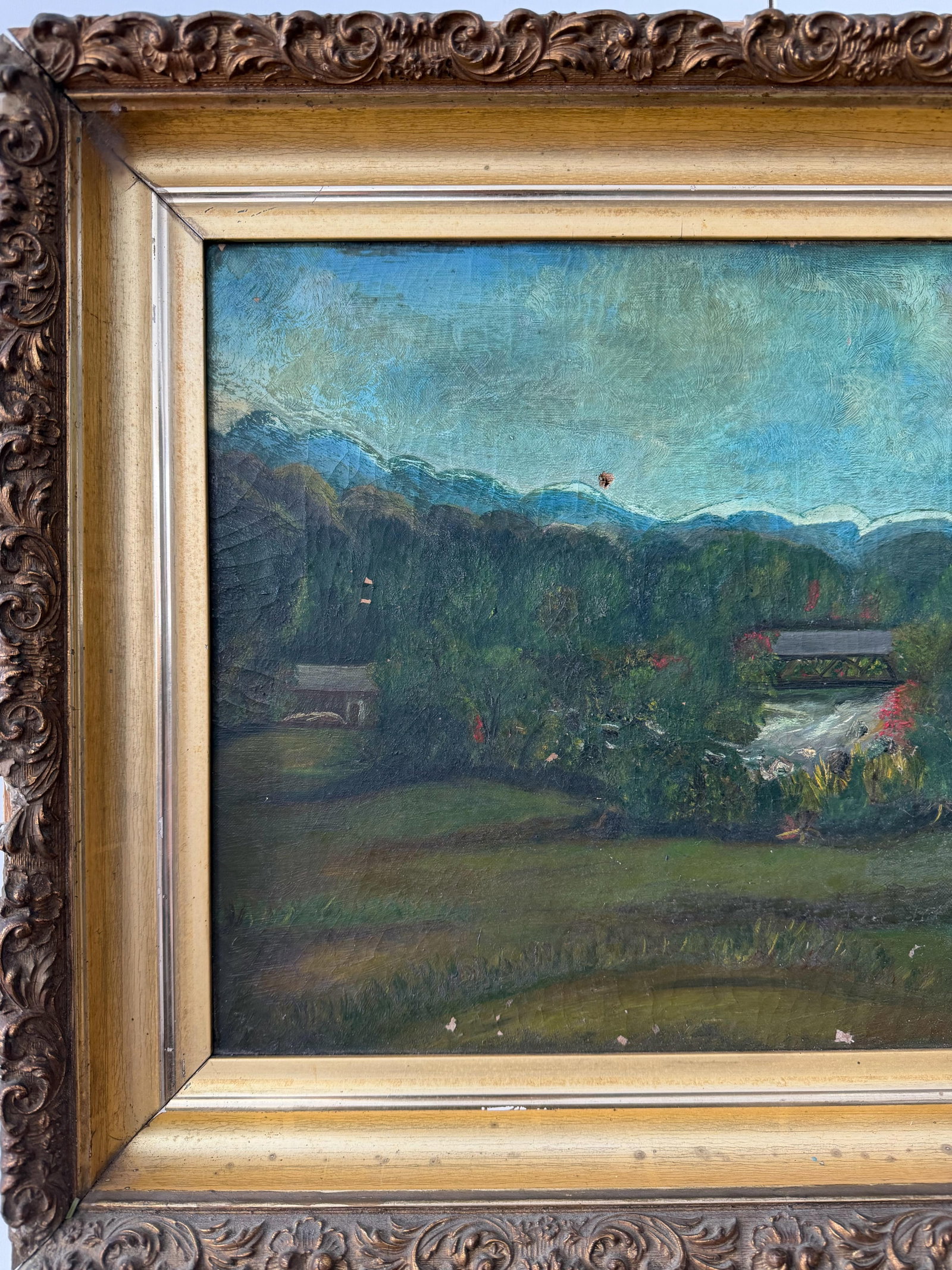 Antique Landscape Oil on Canvas | Signed Conway, Nh - 2