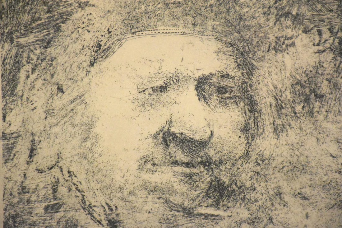 1967 Portrait Etching of Rembrandt by Joel Iskowity Titled "Homage to Rembrandt" - 3