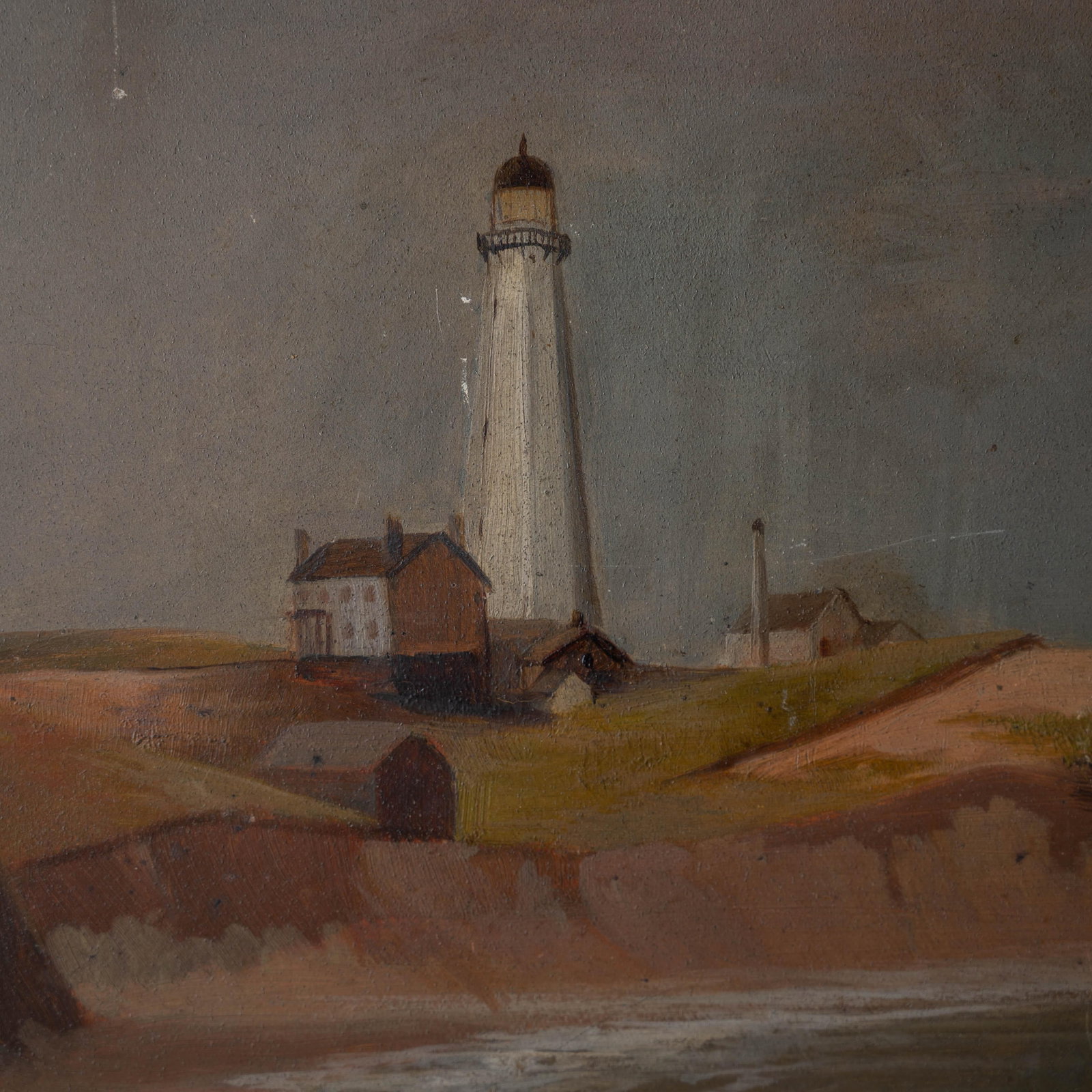 Montauk Point Lighthouse Oil Painting, Signed Mary L. McCormick, 1893 - 6