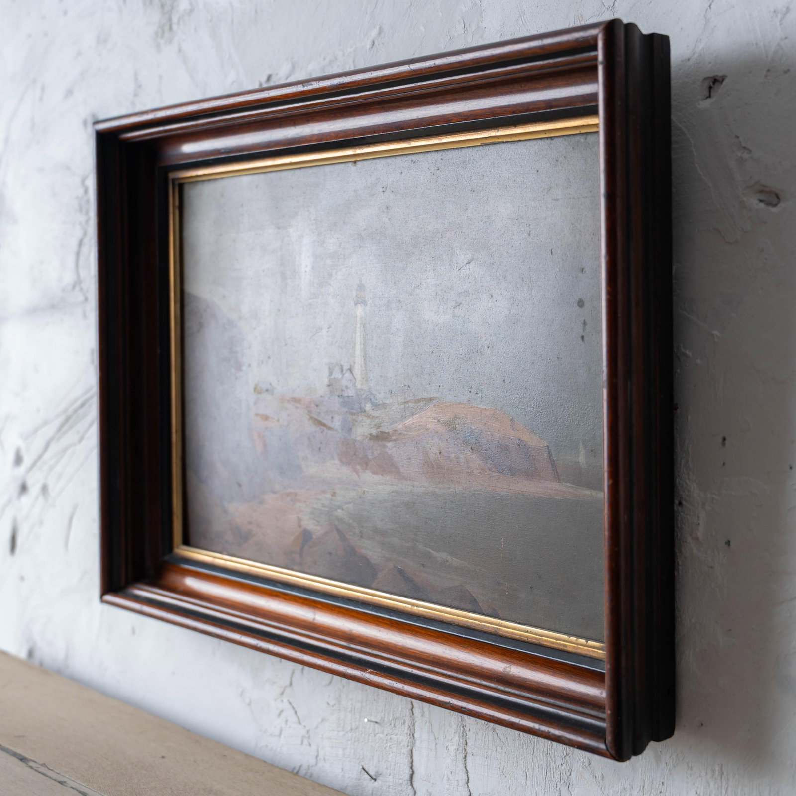 Montauk Point Lighthouse Oil Painting, Signed Mary L. McCormick, 1893 - 8