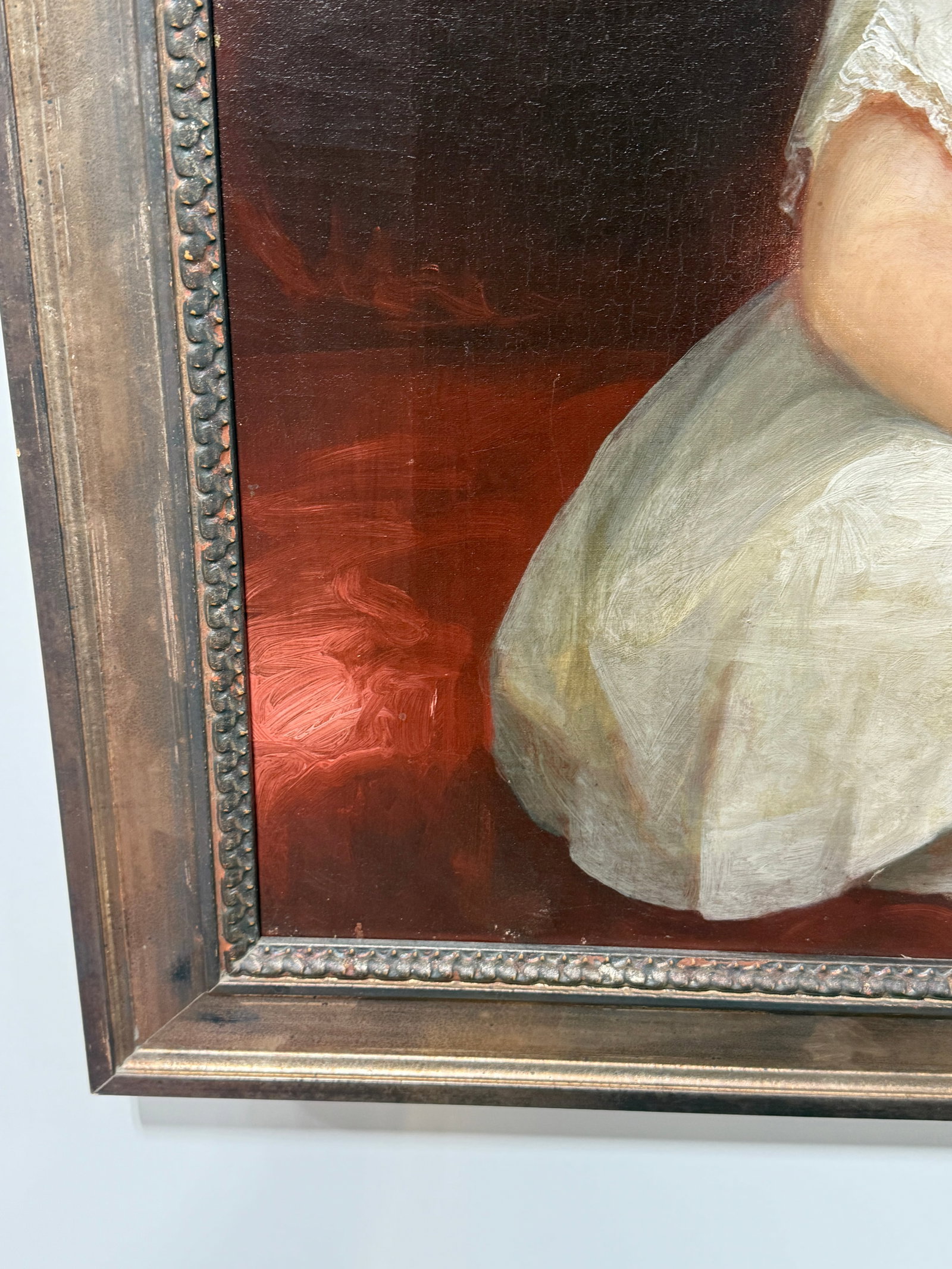 American Folk Art Portrait of a Young Child Holding a Slipper, C. 1830-1850 - 10