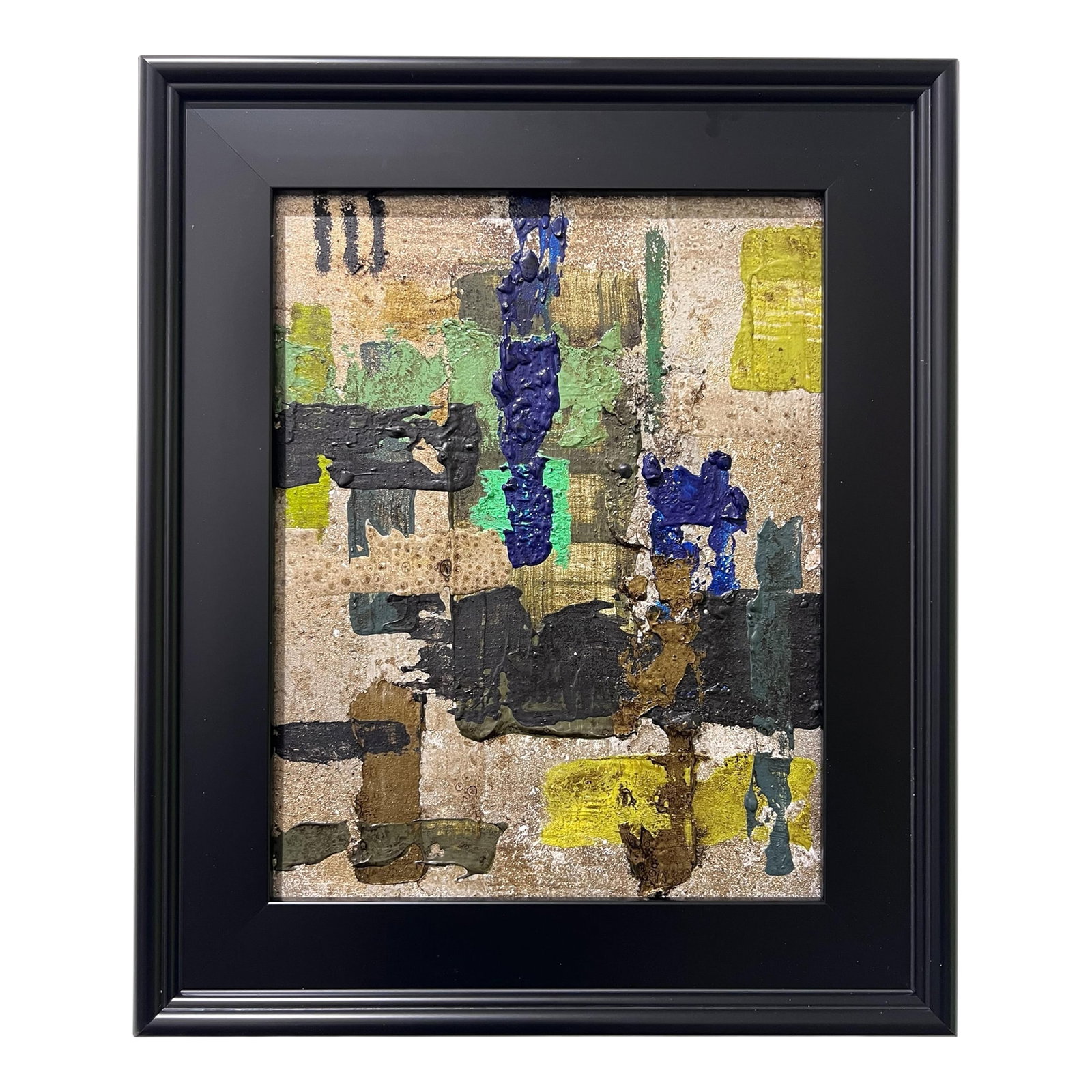 Moving Space No. 2 - Original Abstract Painting by J. Kent Martin: This original mixed-media abstract painting by J. Kent Martin is inspired by aerial views of farmland and the ordered patterns of roads and city streets. Built through layers of paint that are