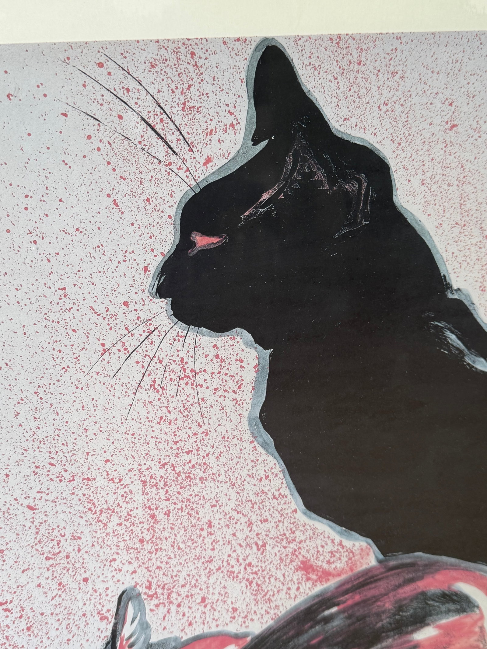 1980s Two Cats Framed Art Poster Museum of Fine Arts - 10