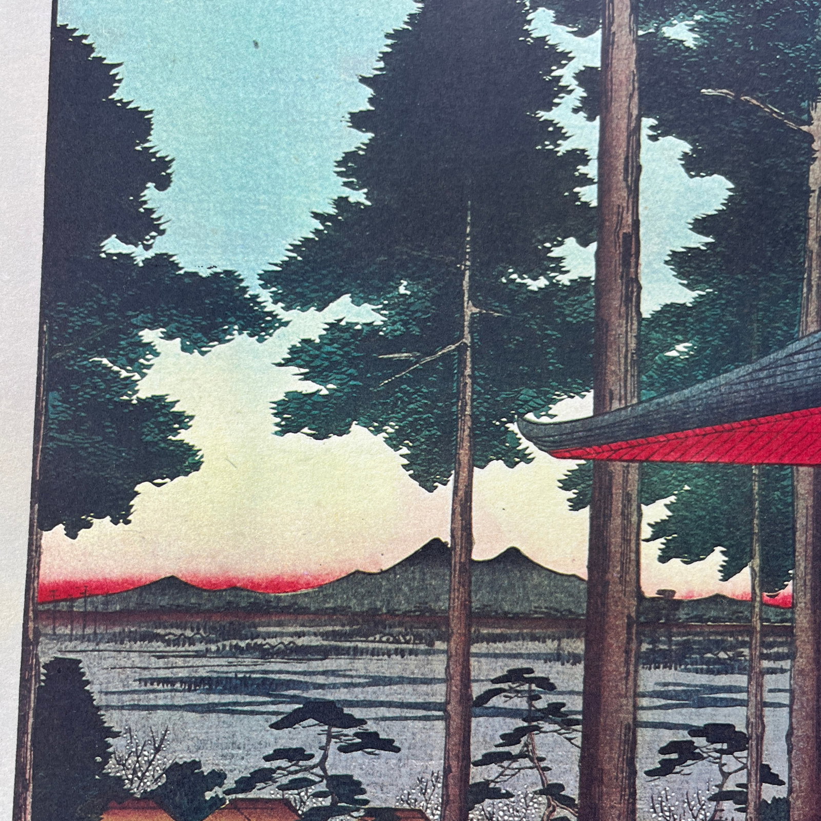 Mid 20th Century Hiroshige: Oji Inari Shrine - High-Quality Woodblock Reproduction - 5