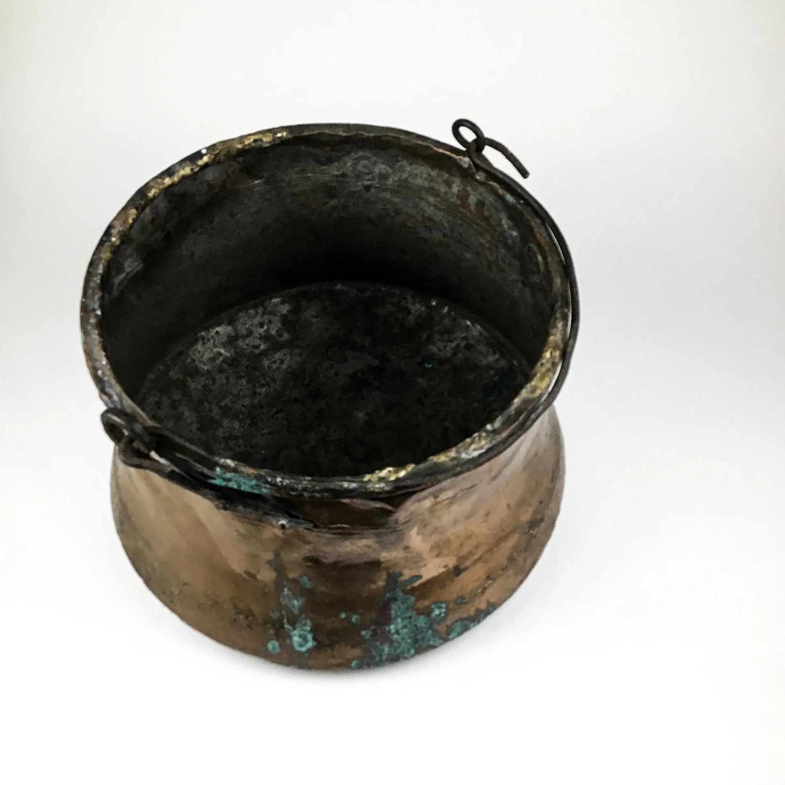 Antique French Copper & Brass Kettle or Chimney Pot - 5