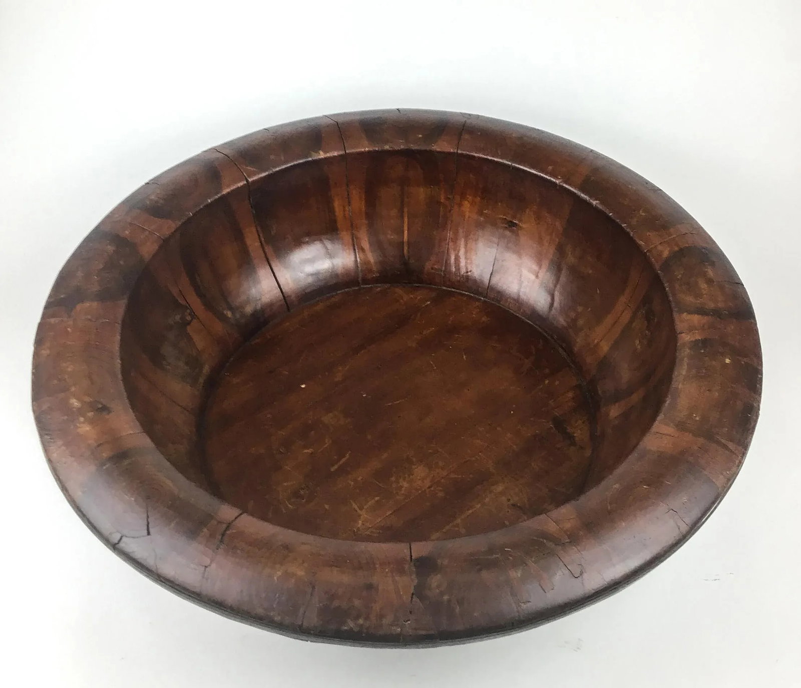 Antique Chinese Wood Rice Bucket - 3