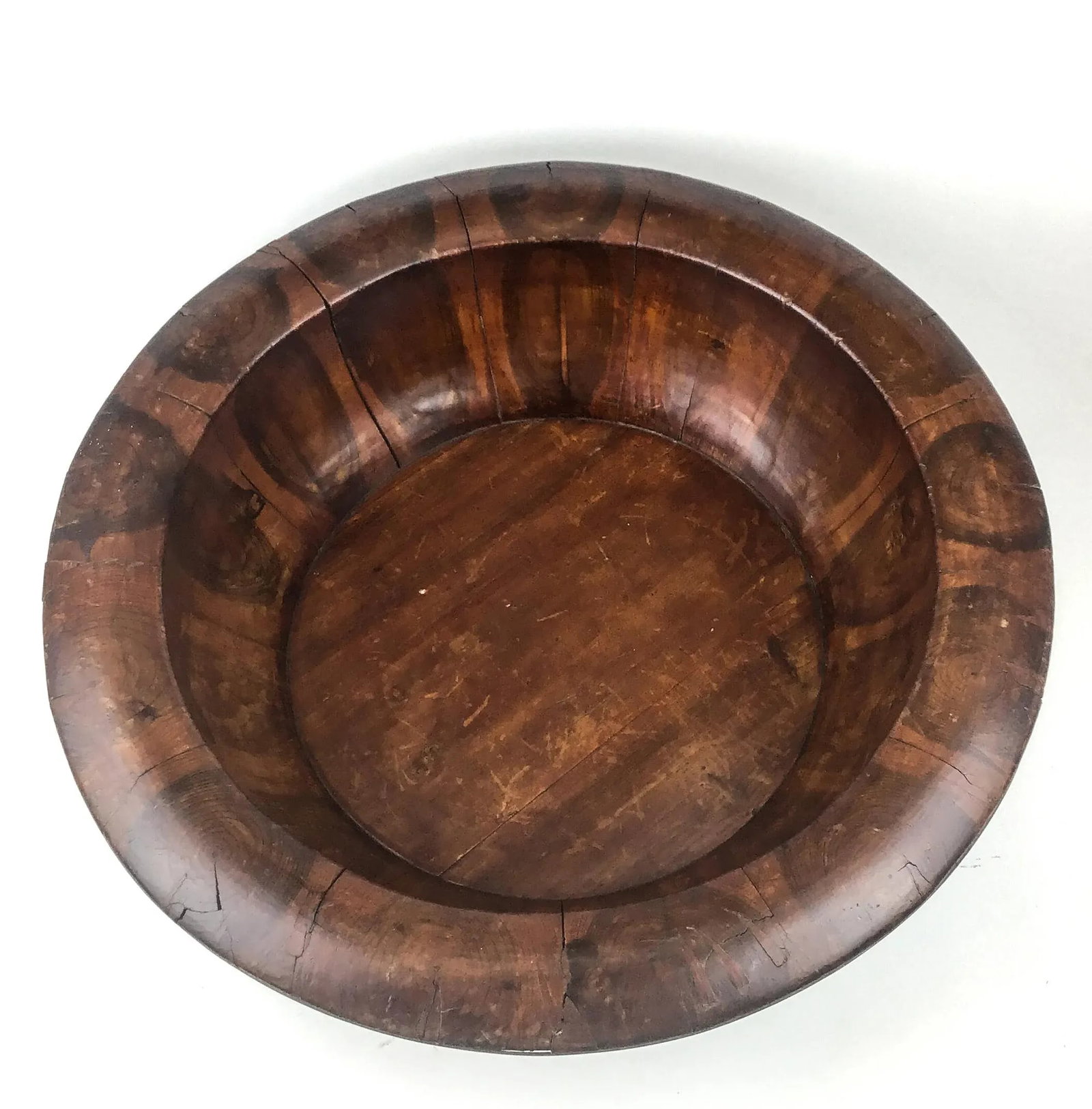 Antique Chinese Wood Rice Bucket - 4