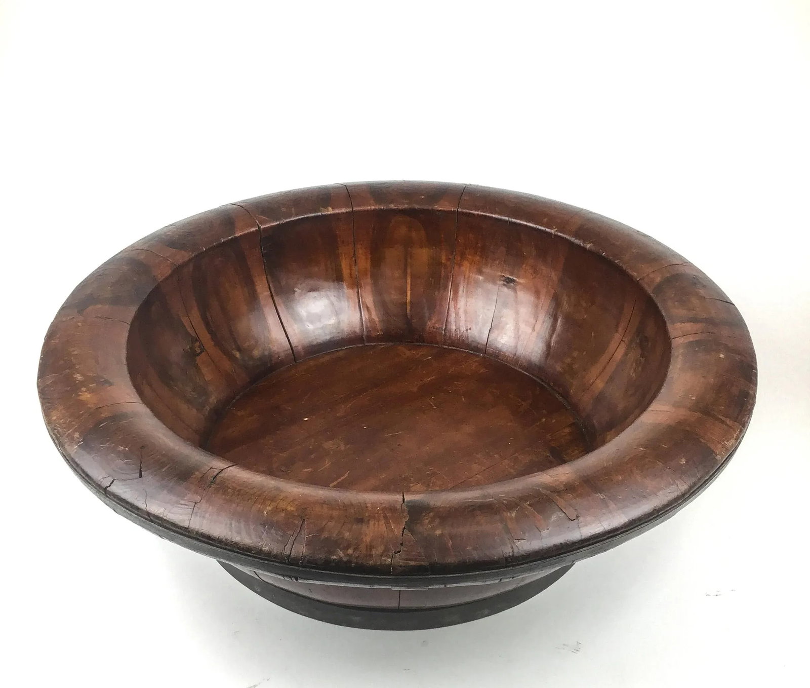 Antique Chinese Wood Rice Bucket - 5