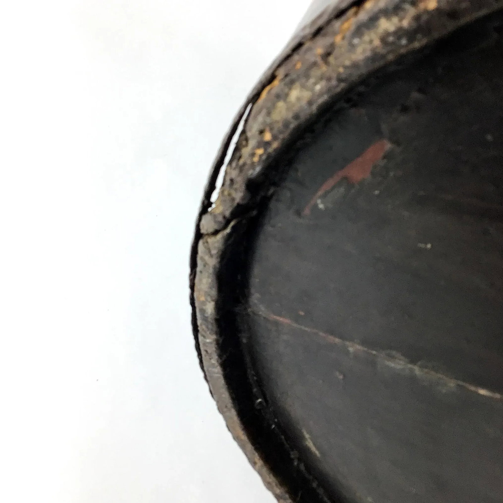 Antique Wood and Bronze Chinese Rice Water Bucket - 4