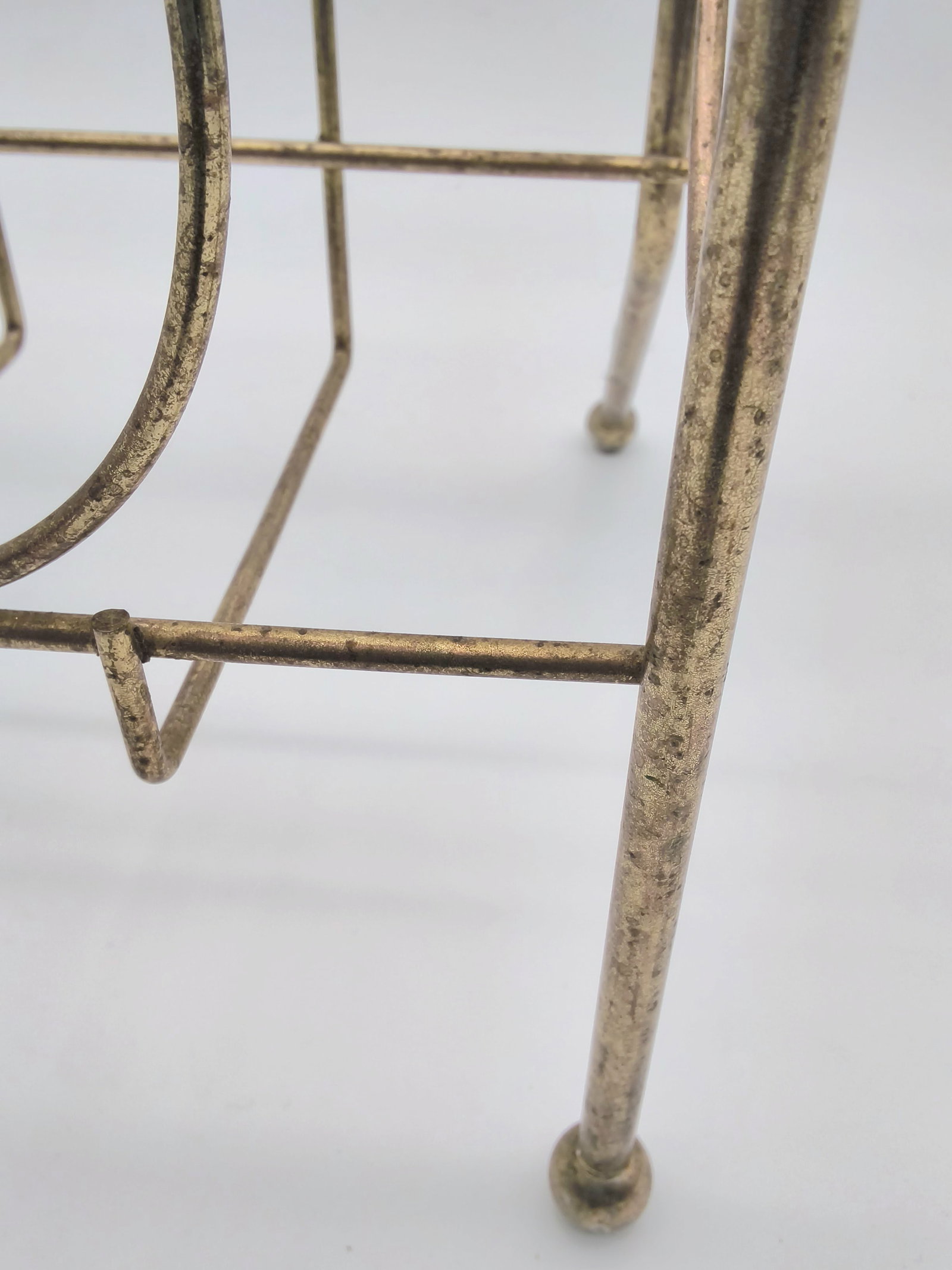 Large Vintage Brass Magazine / Record Vinyl Holder - 5