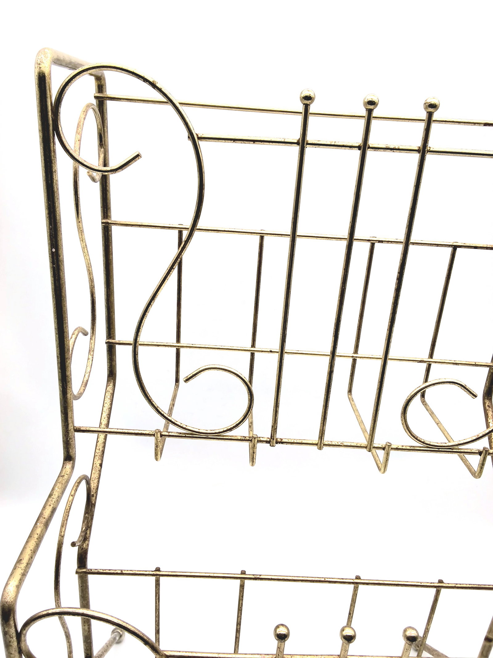 Large Vintage Brass Magazine / Record Vinyl Holder - 9