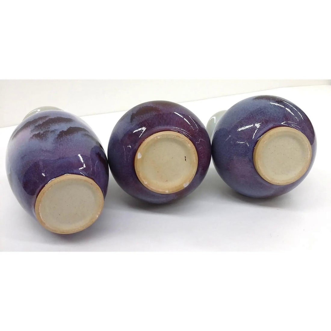Chinese Jun Style Fine Porcelain Vases - Set of 3 - 11