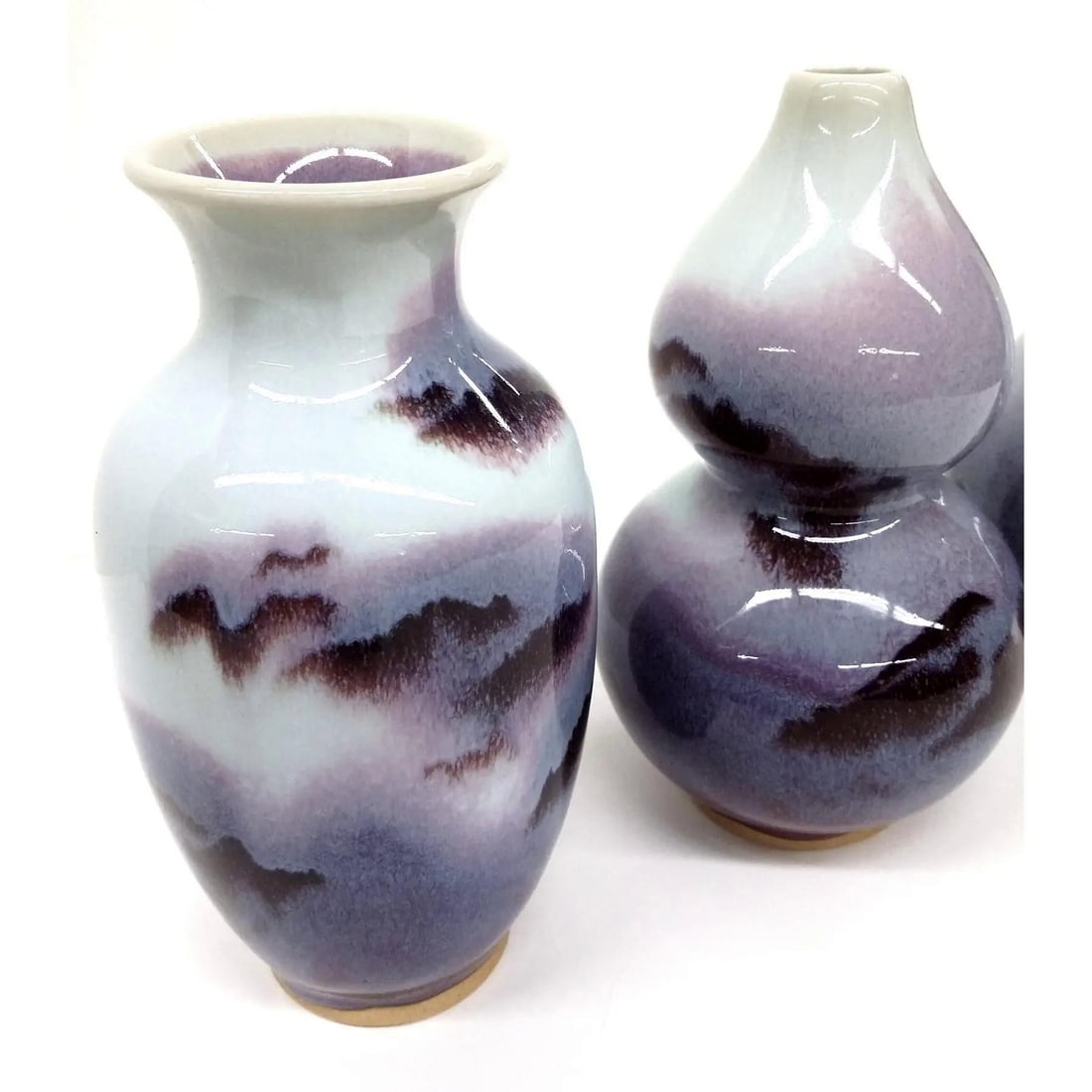 Chinese Jun Style Fine Porcelain Vases - Set of 3 - 4