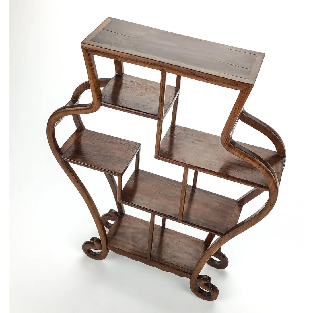 Tabletop Chinese Rosewood Etagere Display - 5