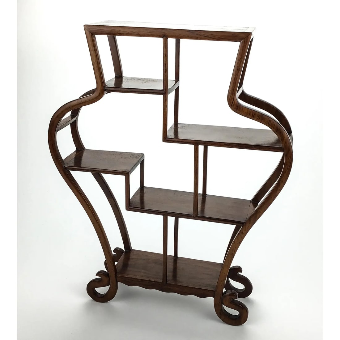 Tabletop Chinese Rosewood Etagere Display - 7