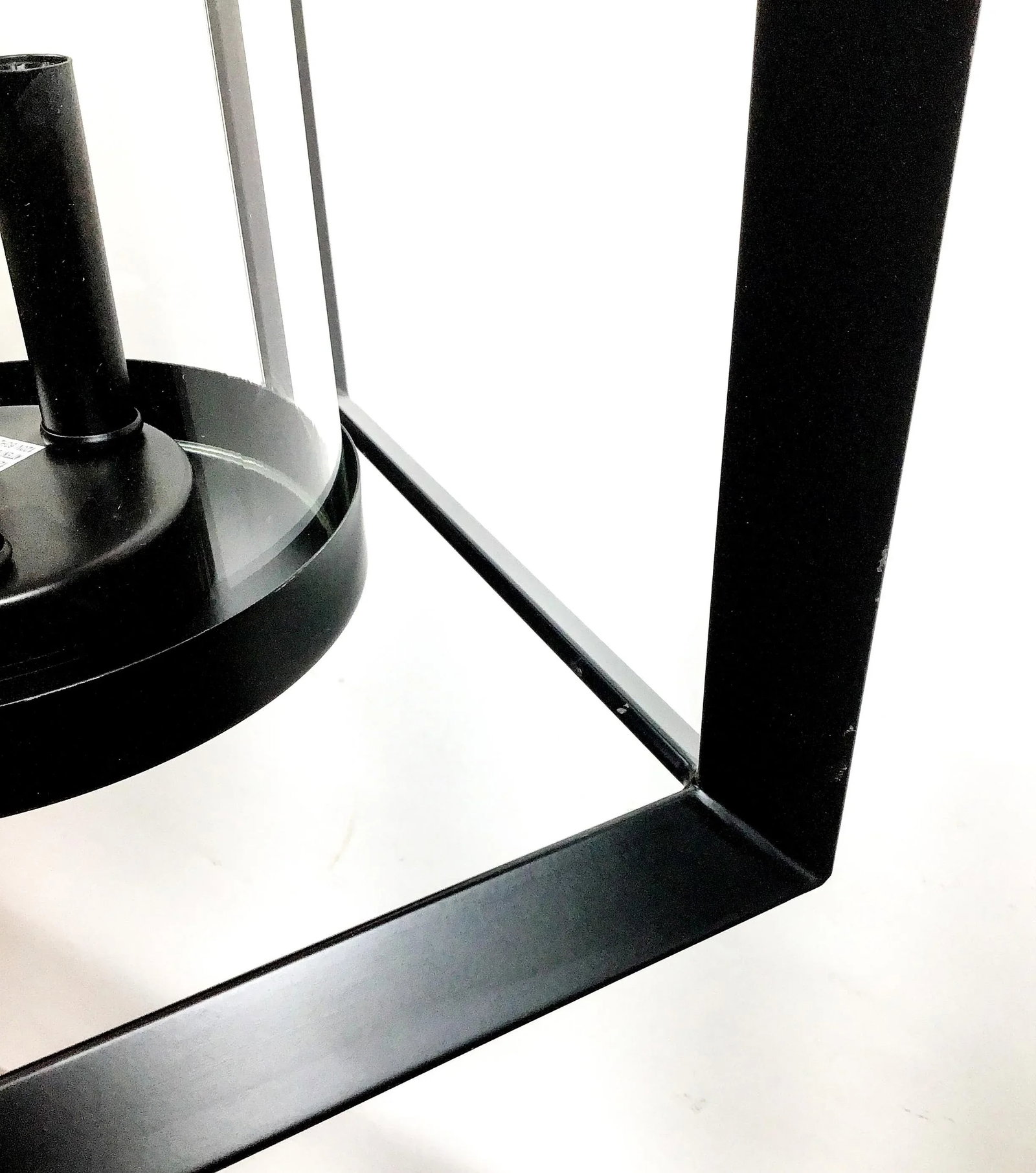 Black Metal & Glass Modern Chandelier - 10
