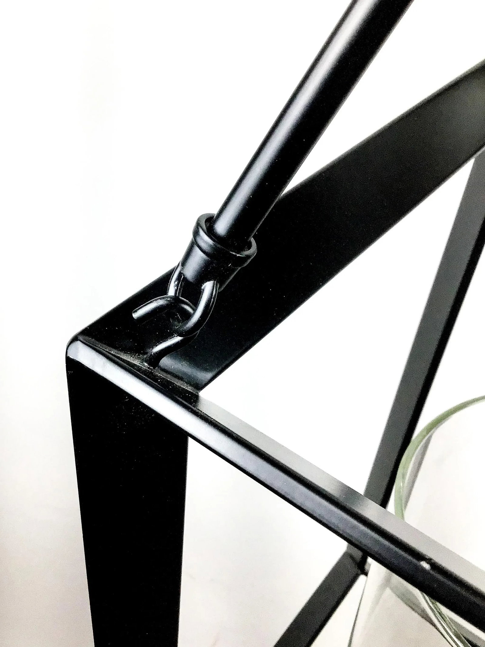 Black Metal & Glass Modern Chandelier - 9