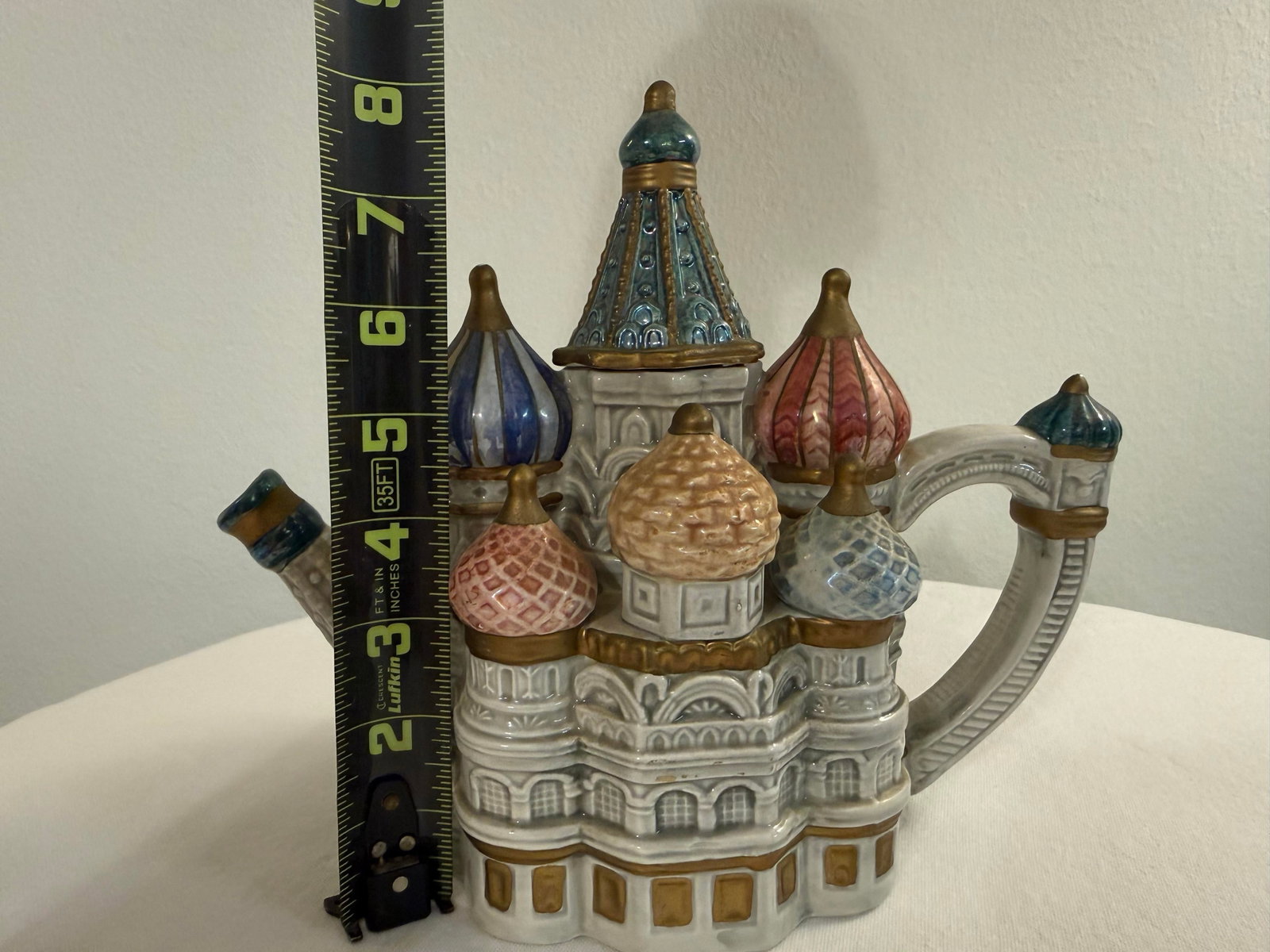 1990s Fitz and Floyd Taj Mahal / St. Basil Cathedral Figural Teapot - Architectural Collectible - 10