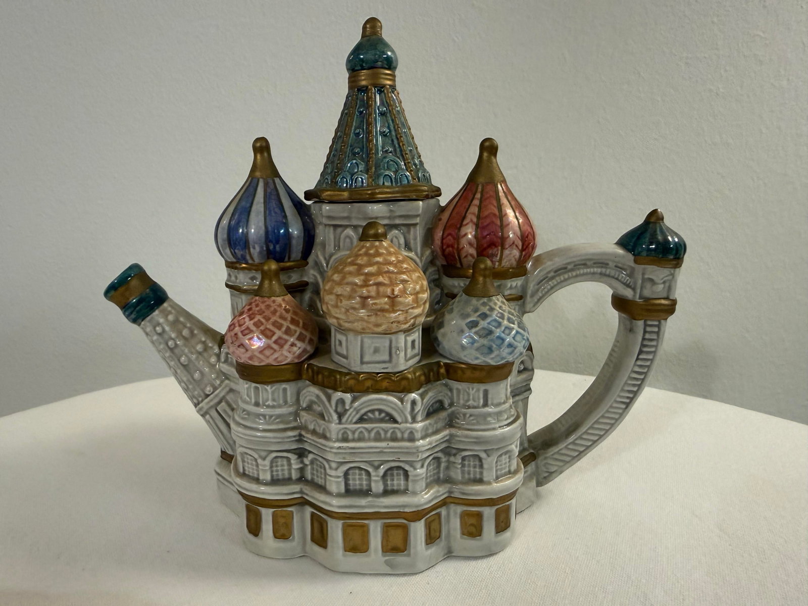 1990s Fitz and Floyd Taj Mahal / St. Basil Cathedral Figural Teapot - Architectural Collectible - 11