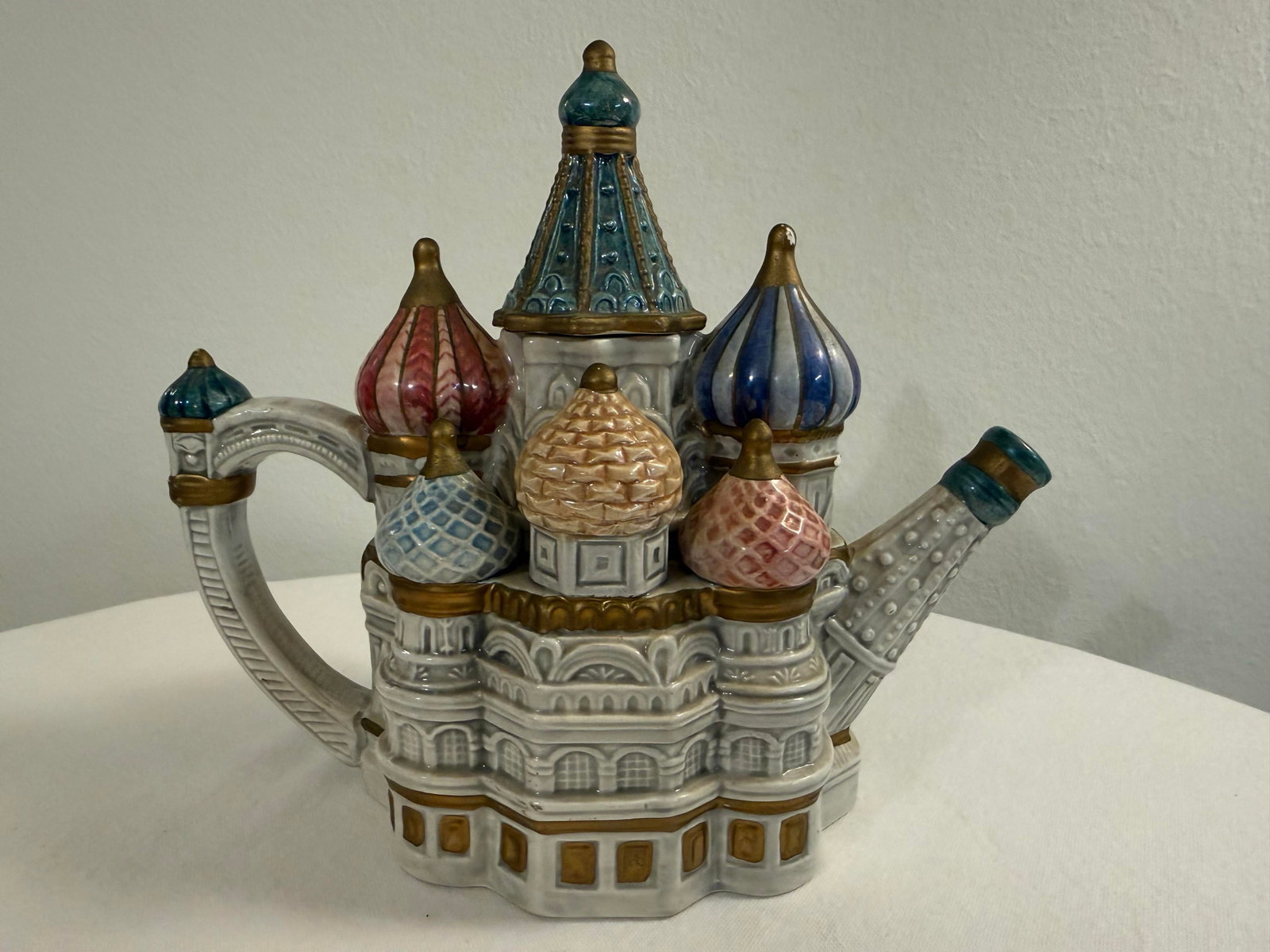 1990s Fitz and Floyd Taj Mahal / St. Basil Cathedral Figural Teapot - Architectural Collectible - 4