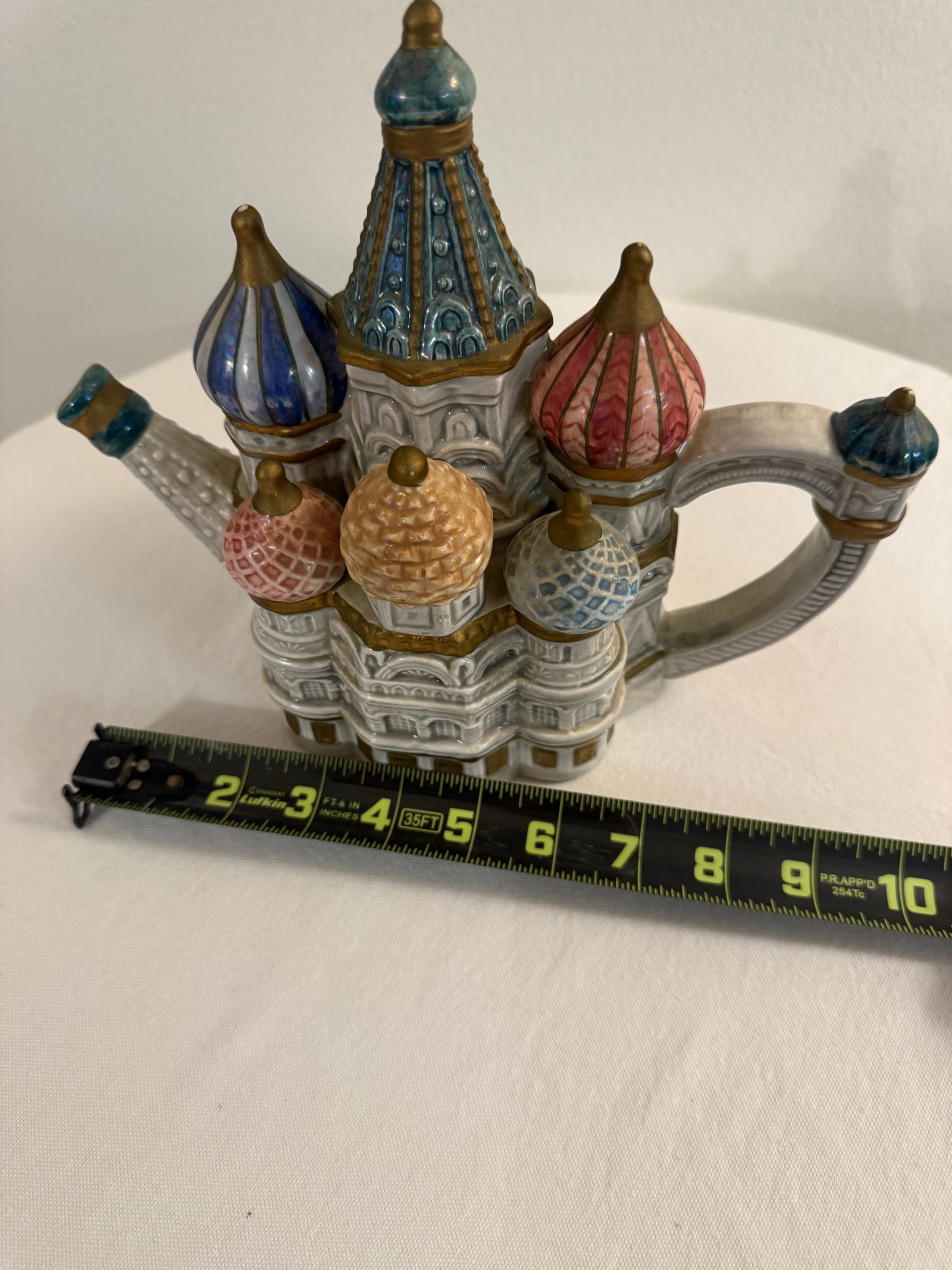 1990s Fitz and Floyd Taj Mahal / St. Basil Cathedral Figural Teapot - Architectural Collectible - 8