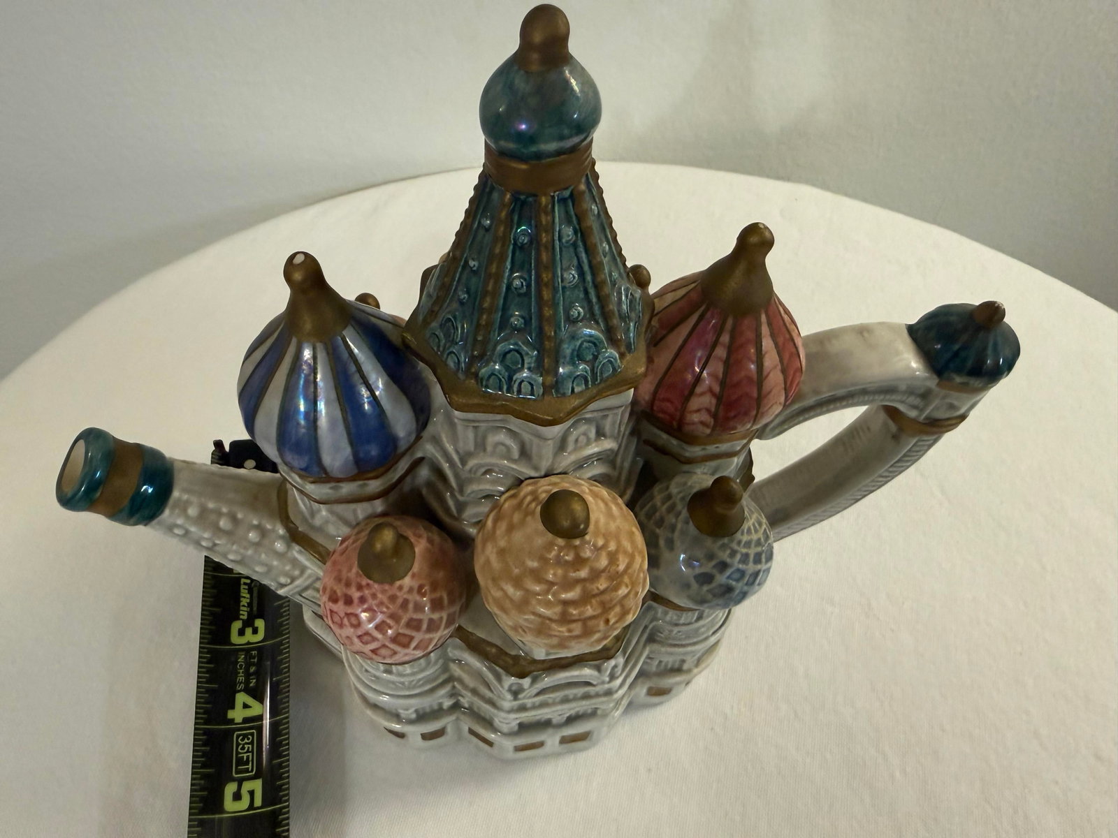 1990s Fitz and Floyd Taj Mahal / St. Basil Cathedral Figural Teapot - Architectural Collectible - 9