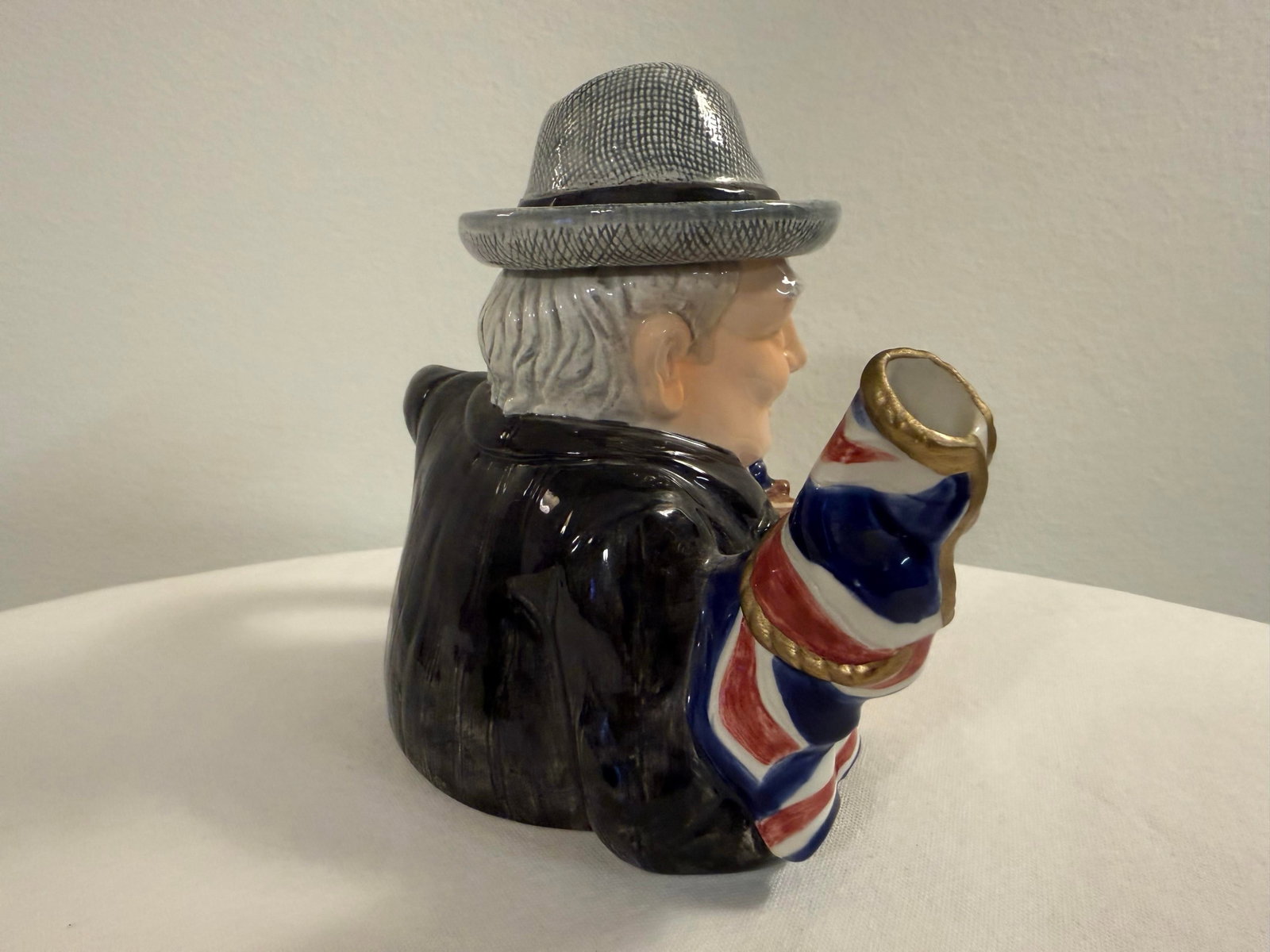 1990s Fitz and Floyd Winston Churchill Character Teapot - 4