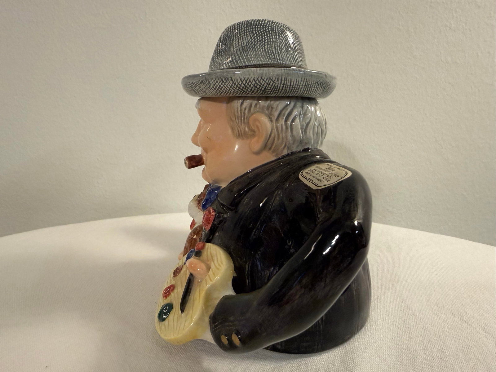 1990s Fitz and Floyd Winston Churchill Character Teapot - 6