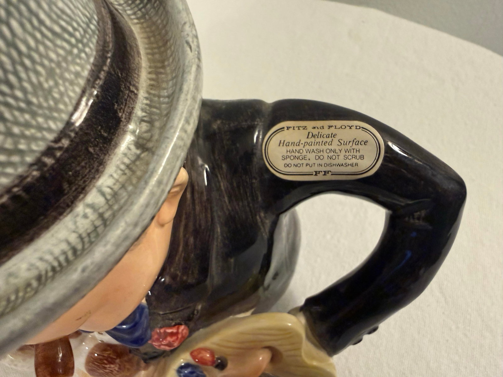 1990s Fitz and Floyd Winston Churchill Character Teapot - 7