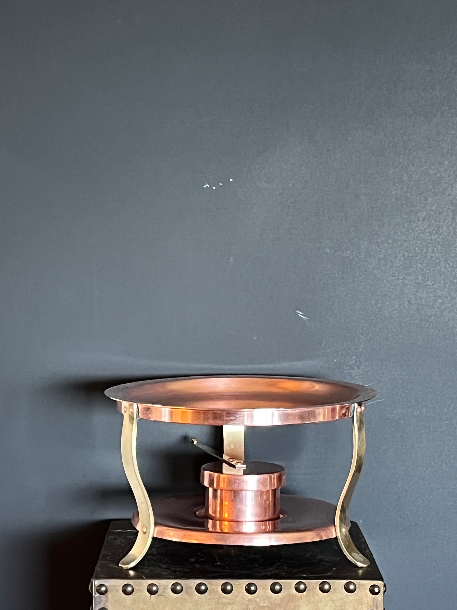 Early 20th Century Bazar Francais 666 Copper & Brass Rechaud Chafing Set - 6