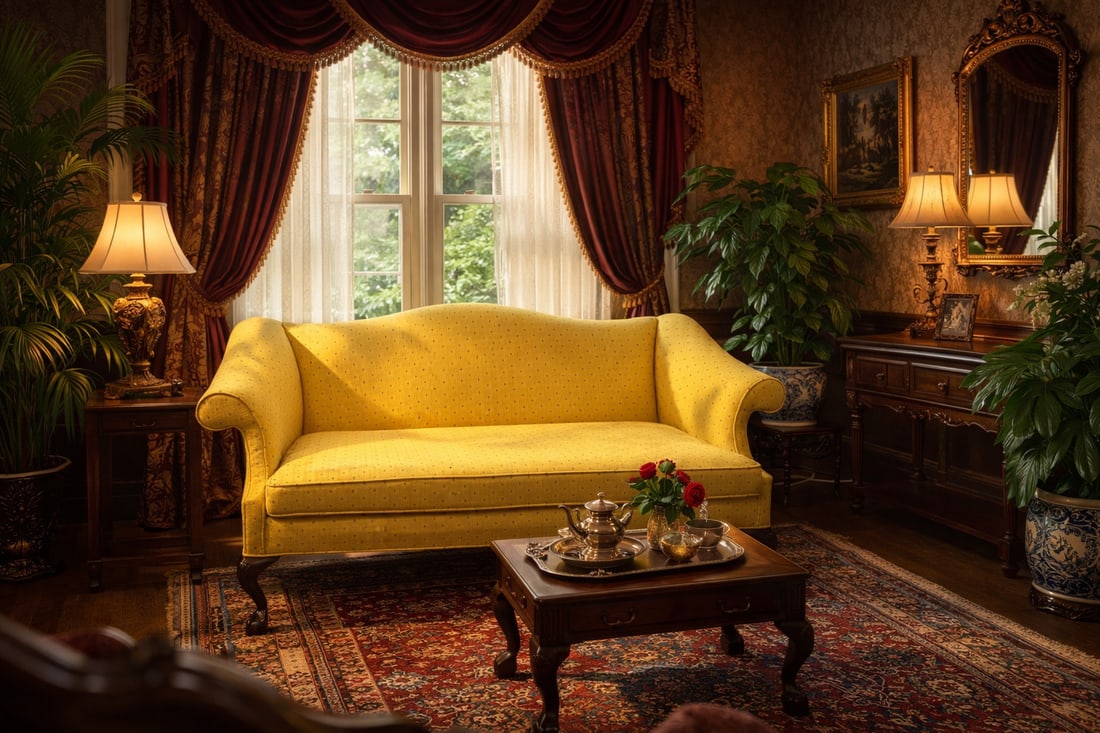 Early 20th Century Chippendale Style Camel Back Mahogany Footed Loveseat Sofa Newly Upholstered - 2