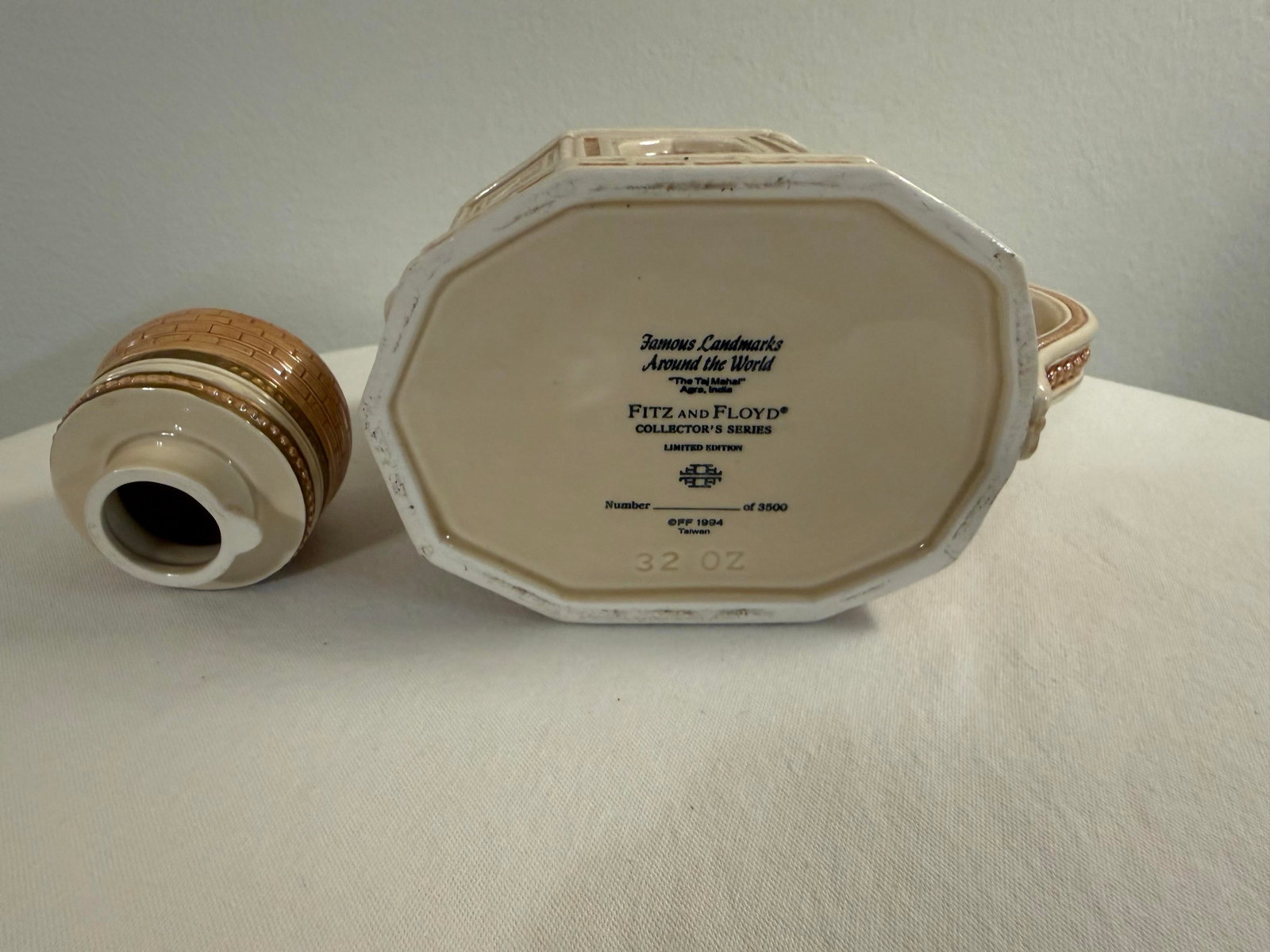 1990s Fitz & Floyd- The Taj Mahal Teapot, Part of the Famous Landmarks Around the World / Special Te - 11