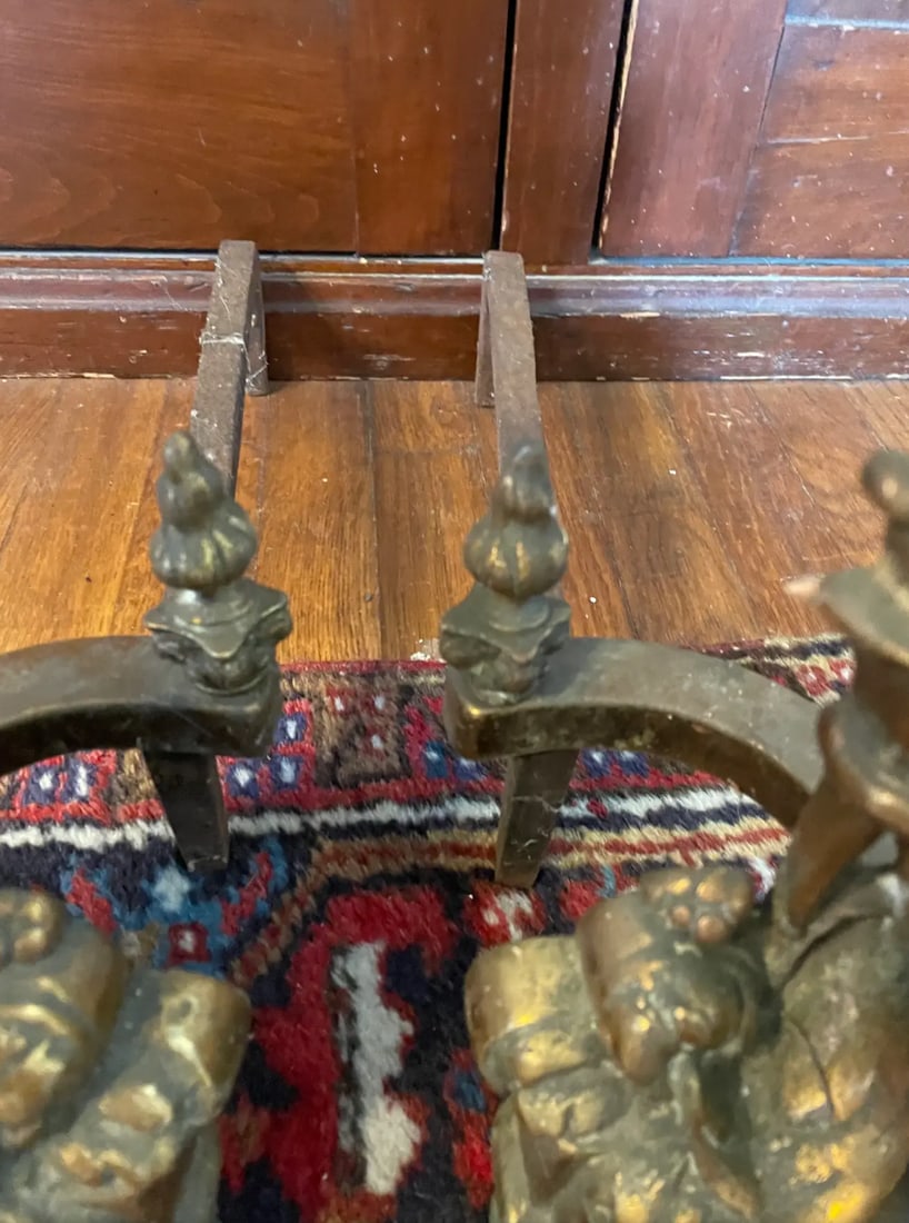 19th Century French Bronze Adirons - 5