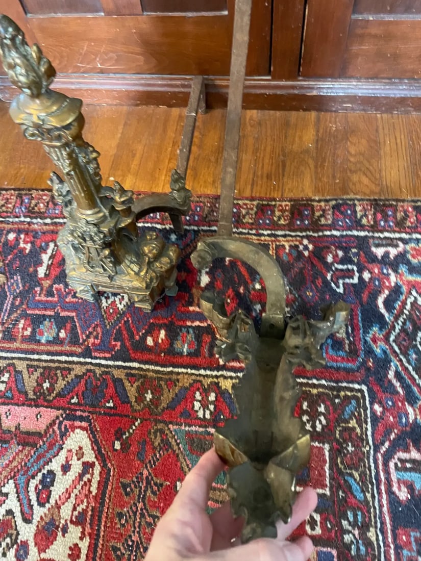 19th Century French Bronze Adirons - 6