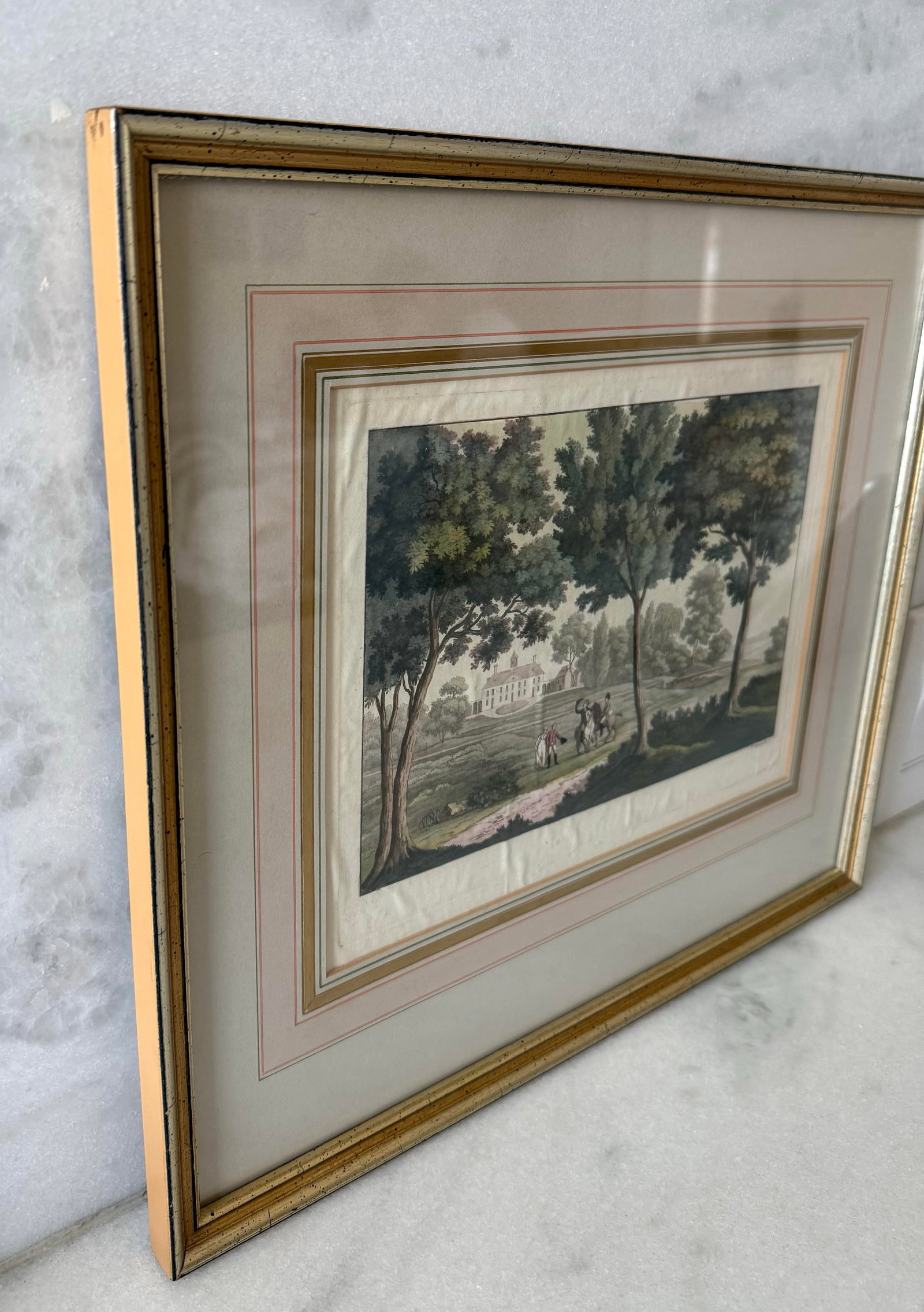 Antique Framed Mount Vernon Estate Etching by Paolo Fumagalli - 6