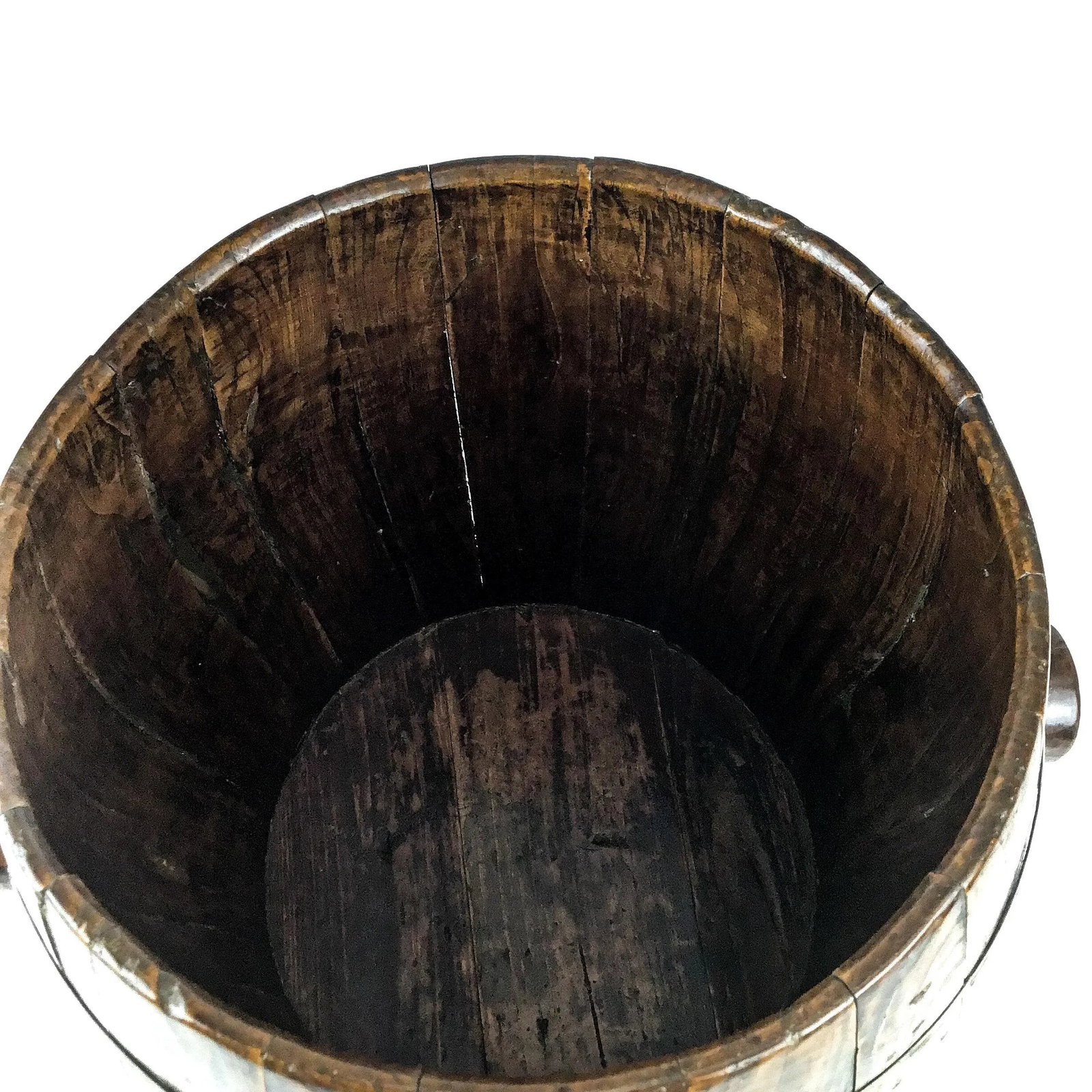 Antique Chinese Wood Rice Container Planter - 7