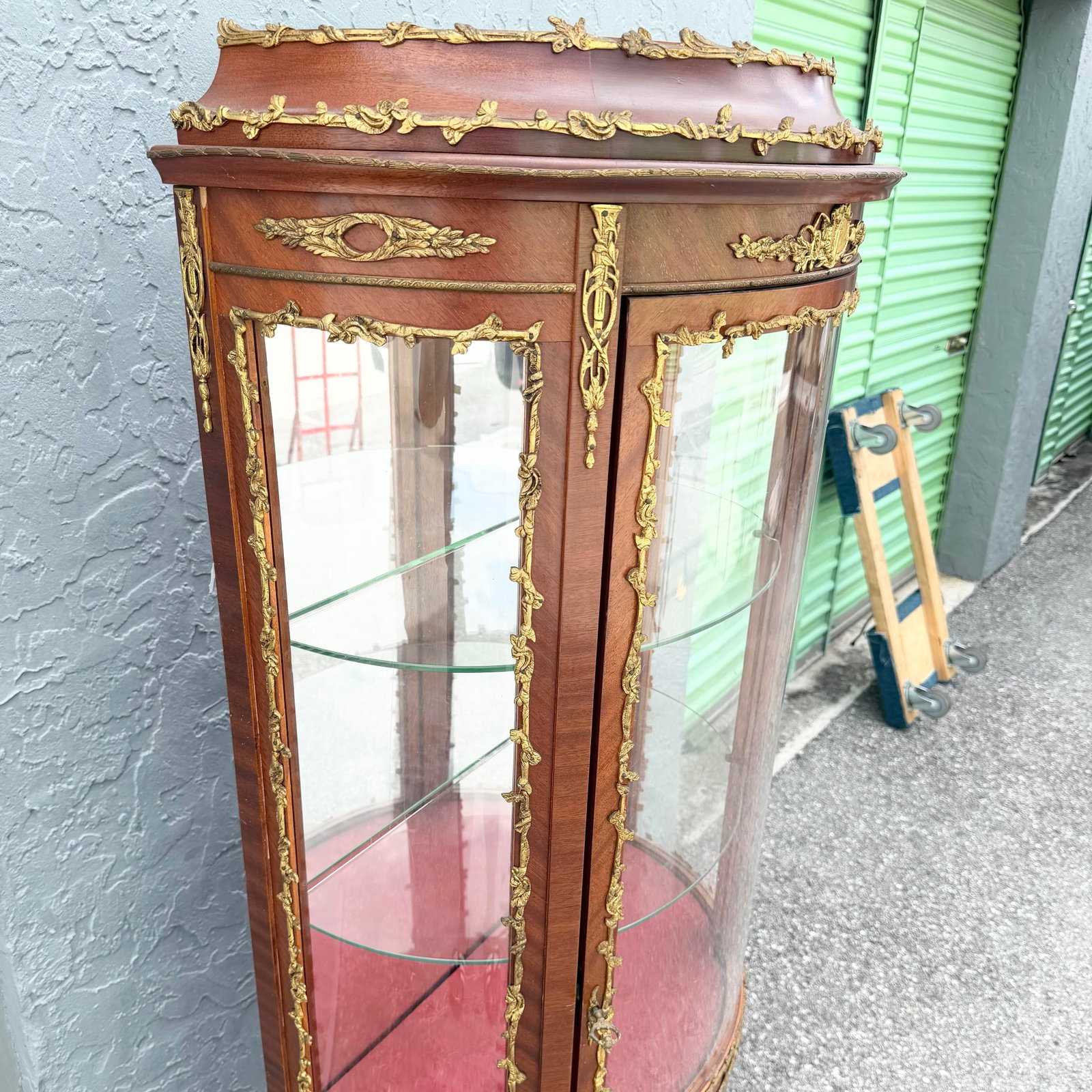 Antique French Louis XV Style Curio Display Cabinet - 5