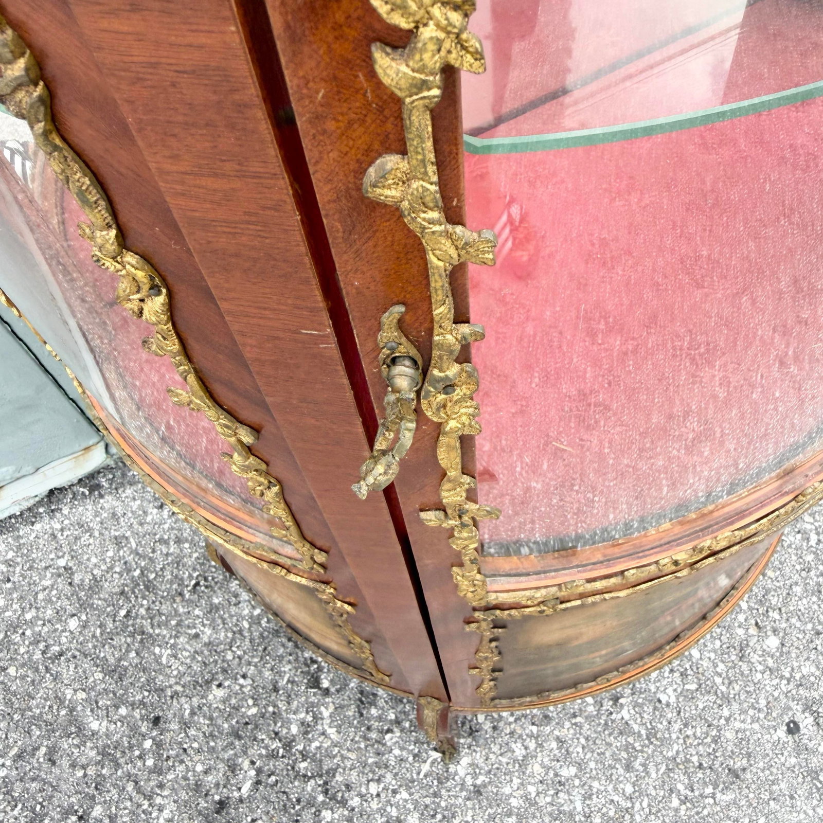 Antique French Louis XV Style Curio Display Cabinet - 6