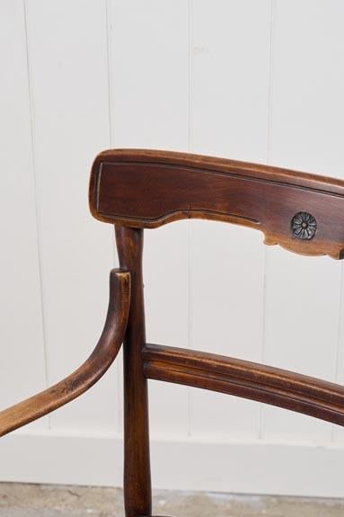 Antique Edwardian Bentwood Occasional Chair With Hand Tied Cane Seat - 10